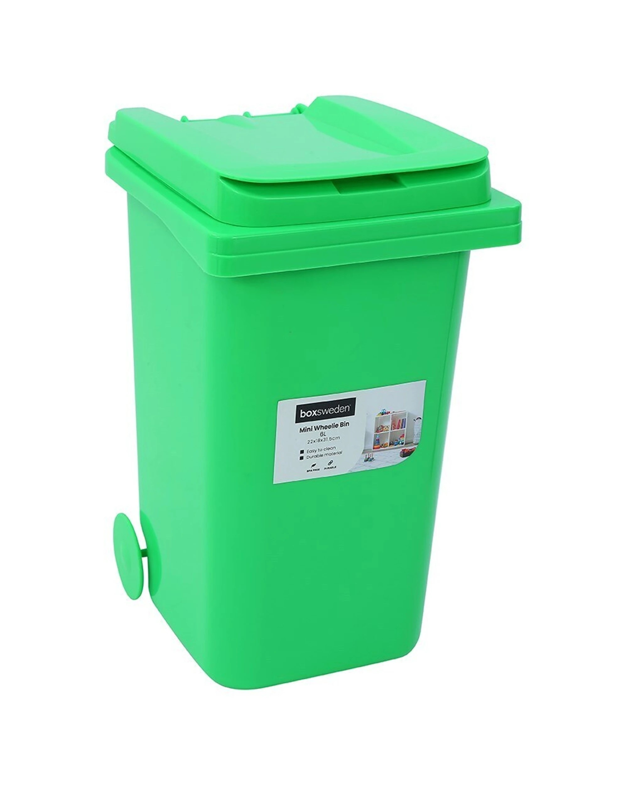 4 Boxsweden 2pc Wheelie Bin Container 22x31.5cm 6L - Multi, 4 of 8