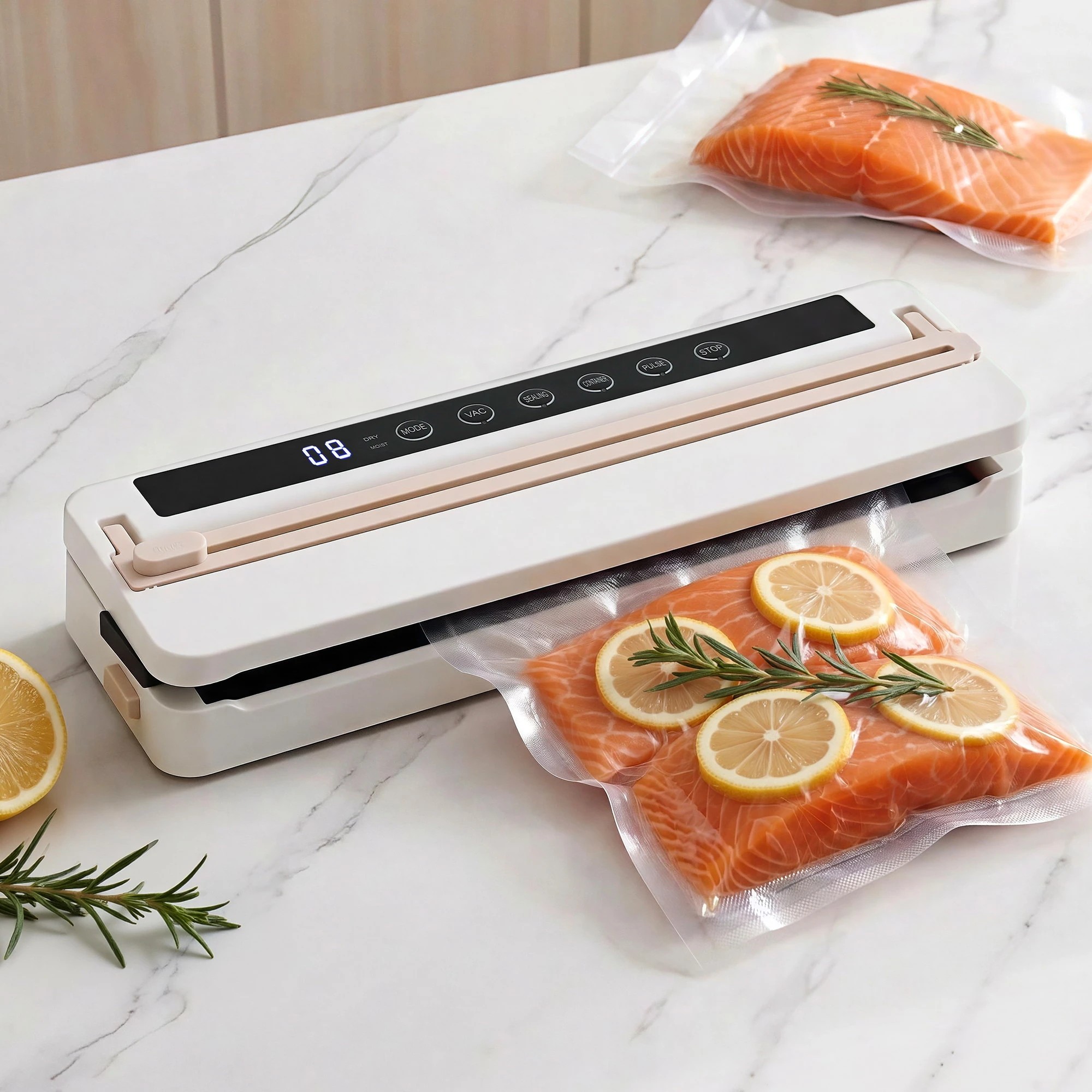 3 Devanti Food Vacuum Sealer Machine Fresh Storage Auto Seal Slide Cutter 6 Modes - White, 3 of 3