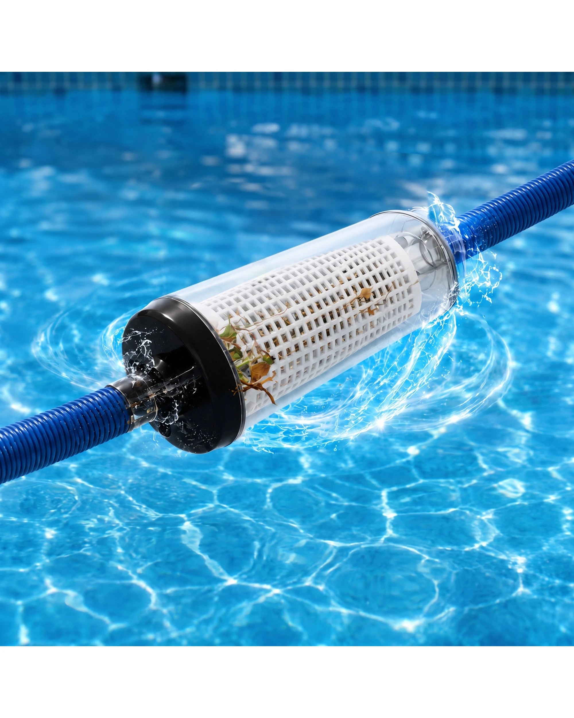 7 HydroActive Pool Leaf Canister Inline Debris Catcher for Suction Cleaners - Black, 7 of 8