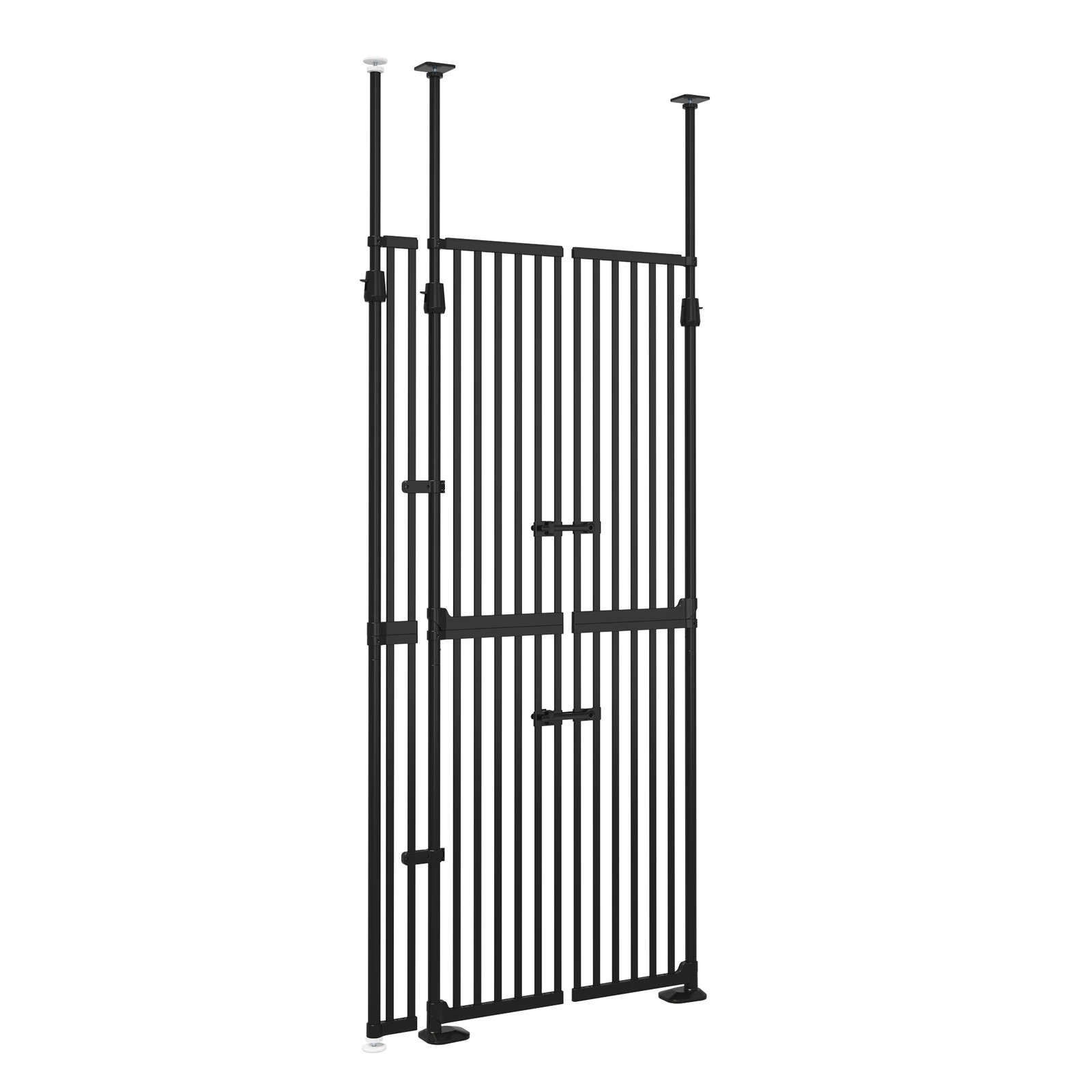 4 Alopet 190cm-264cm Retractable Safety Gate Pet Dog Cat Extra Tall Fence - Black, 4 of 5