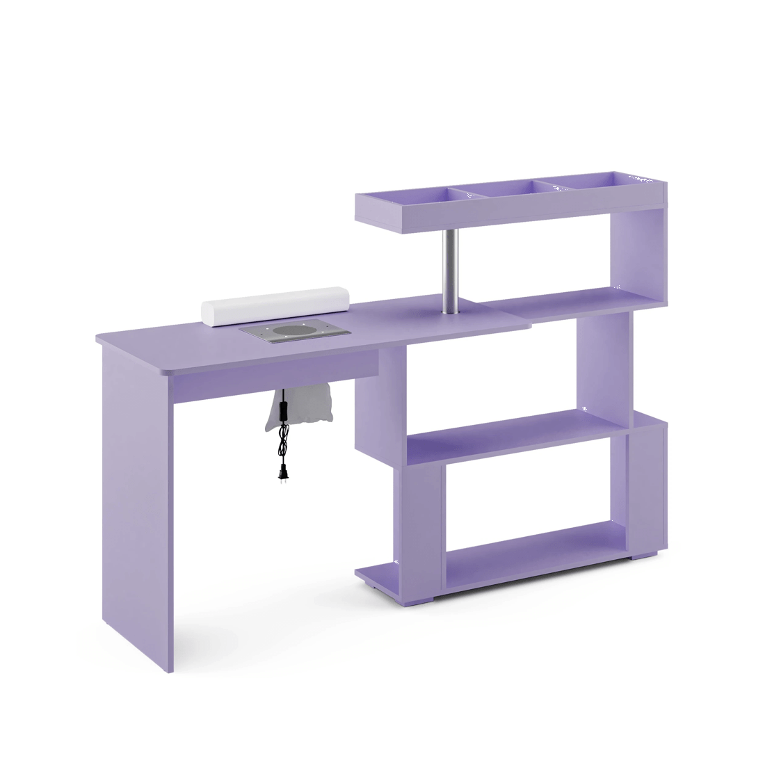 4 Advwin Manicure Table Dressing Nail Tech Desk with Dust Collector - Purple, 4 of 8