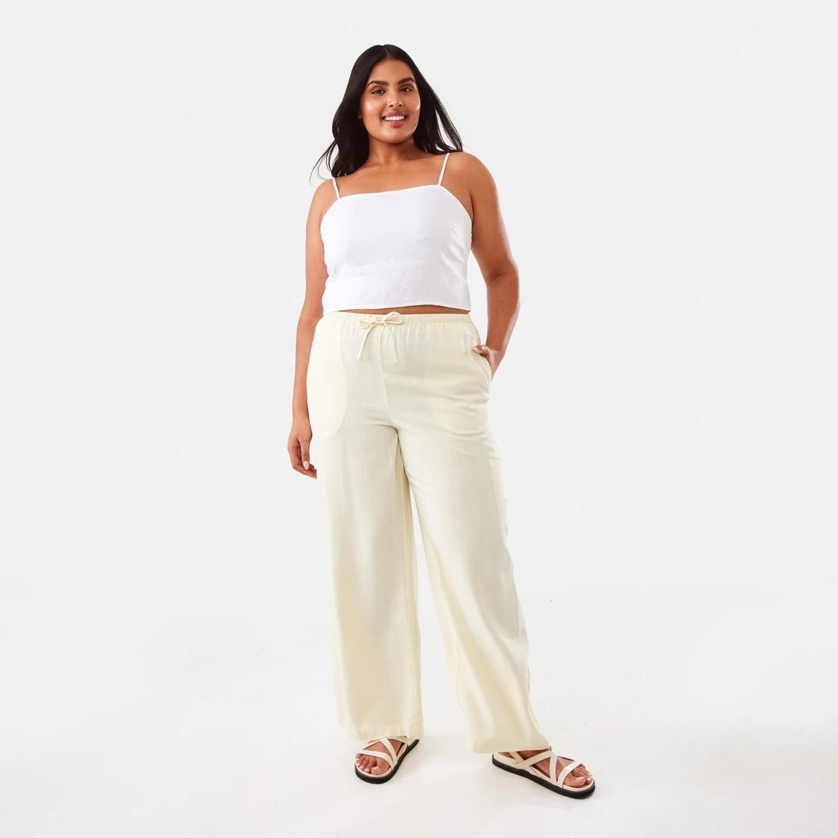 4 Sleeveless Tie Back Crop Top White, 4 of 10