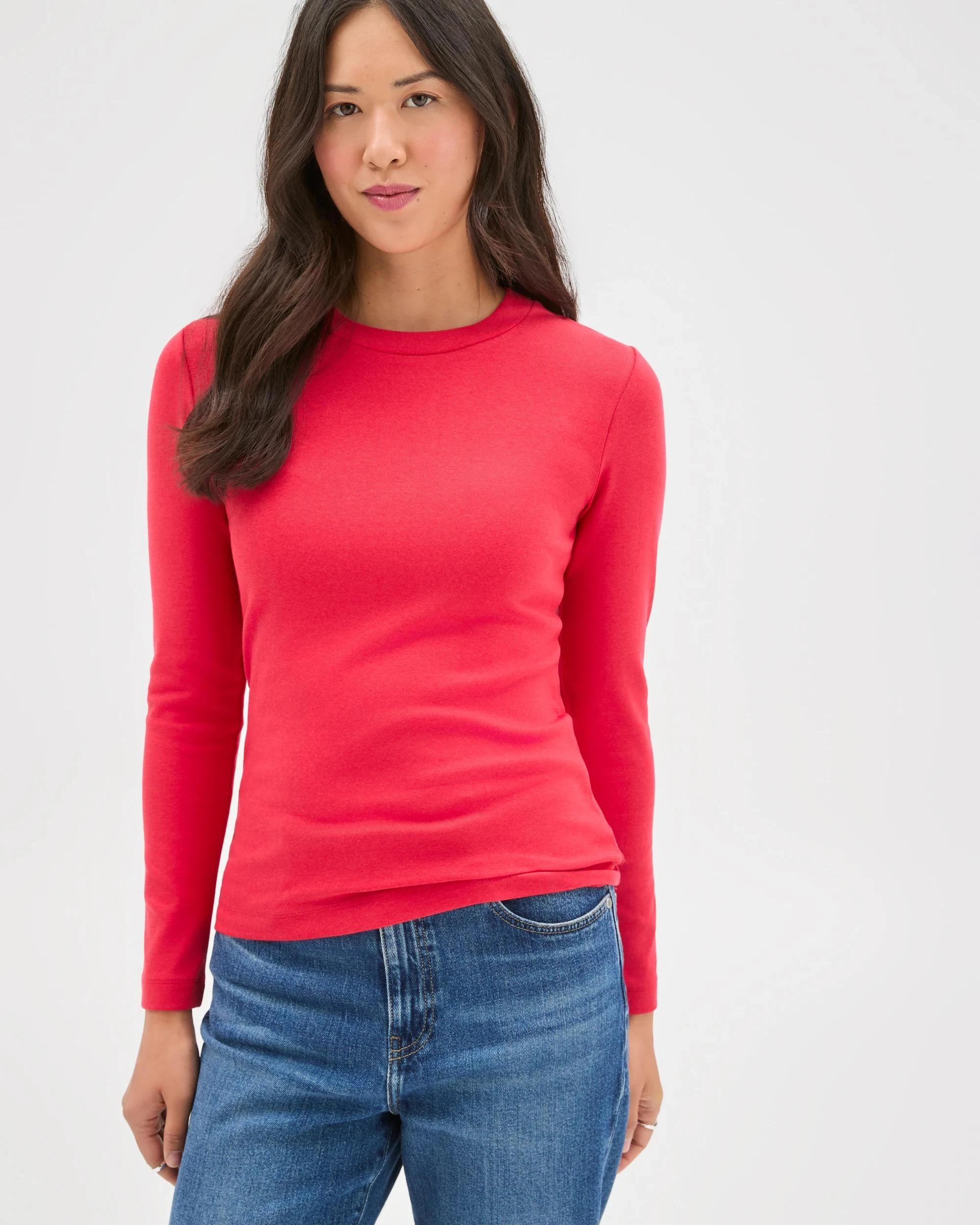 7 Target Woman Soft Touch Long Sleeve T-Shirt TRUE RED, 7 of 7