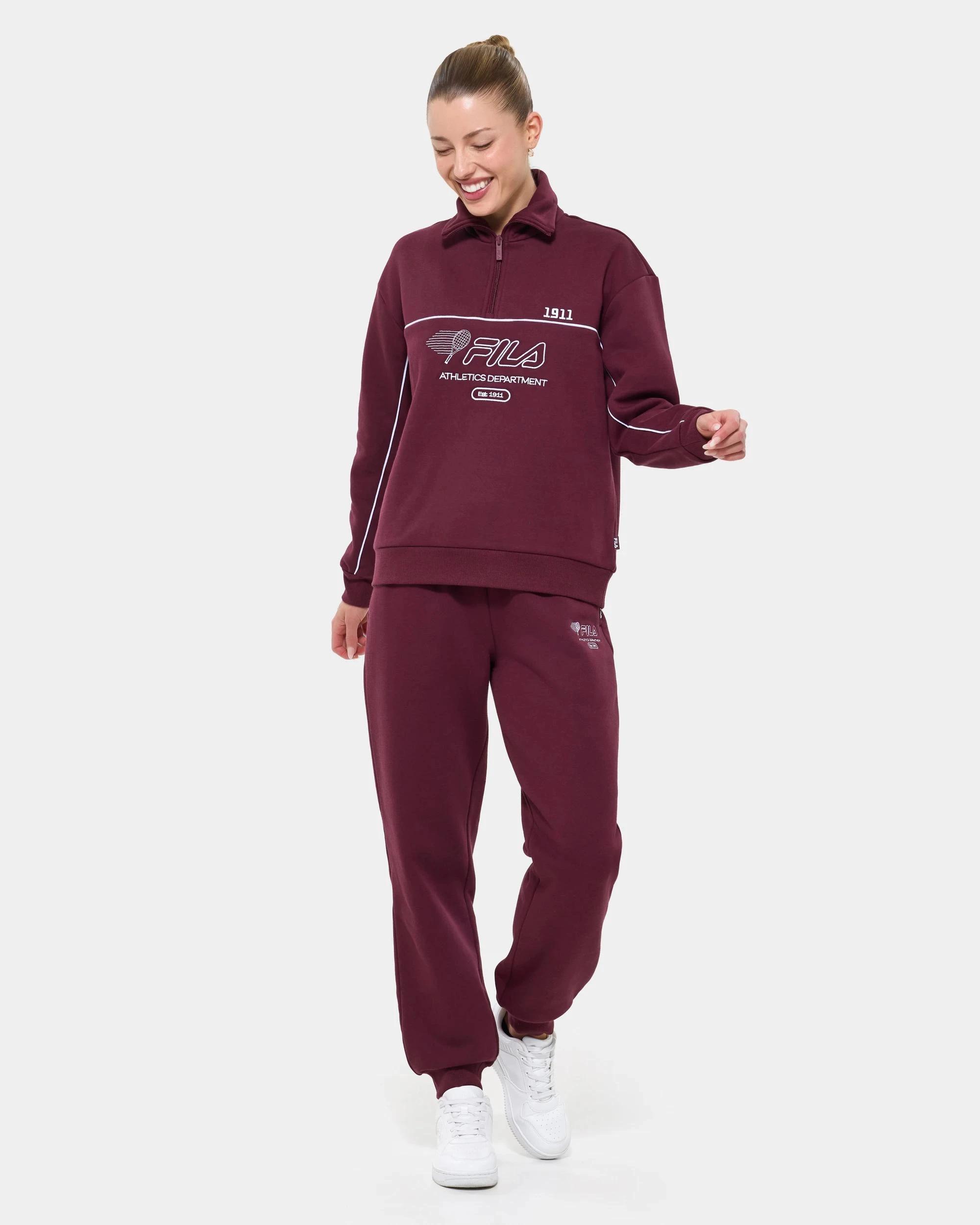 2 Fila Laila Quarter Zip Fleece Core Jumper PORT ROYALE, 2 of 6