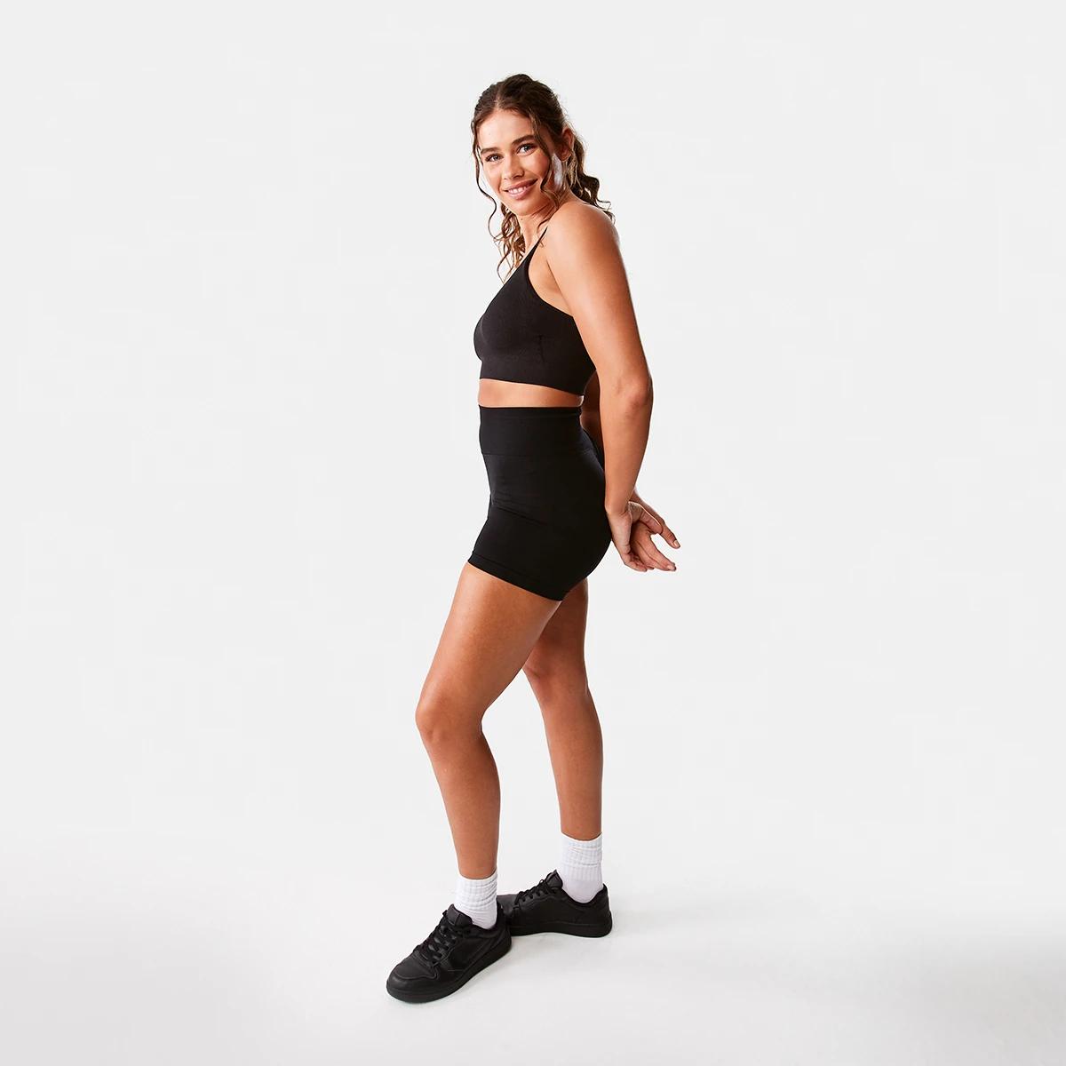 3 Active Womens Seamfree Racerback Crop BLACK, 3 of 7