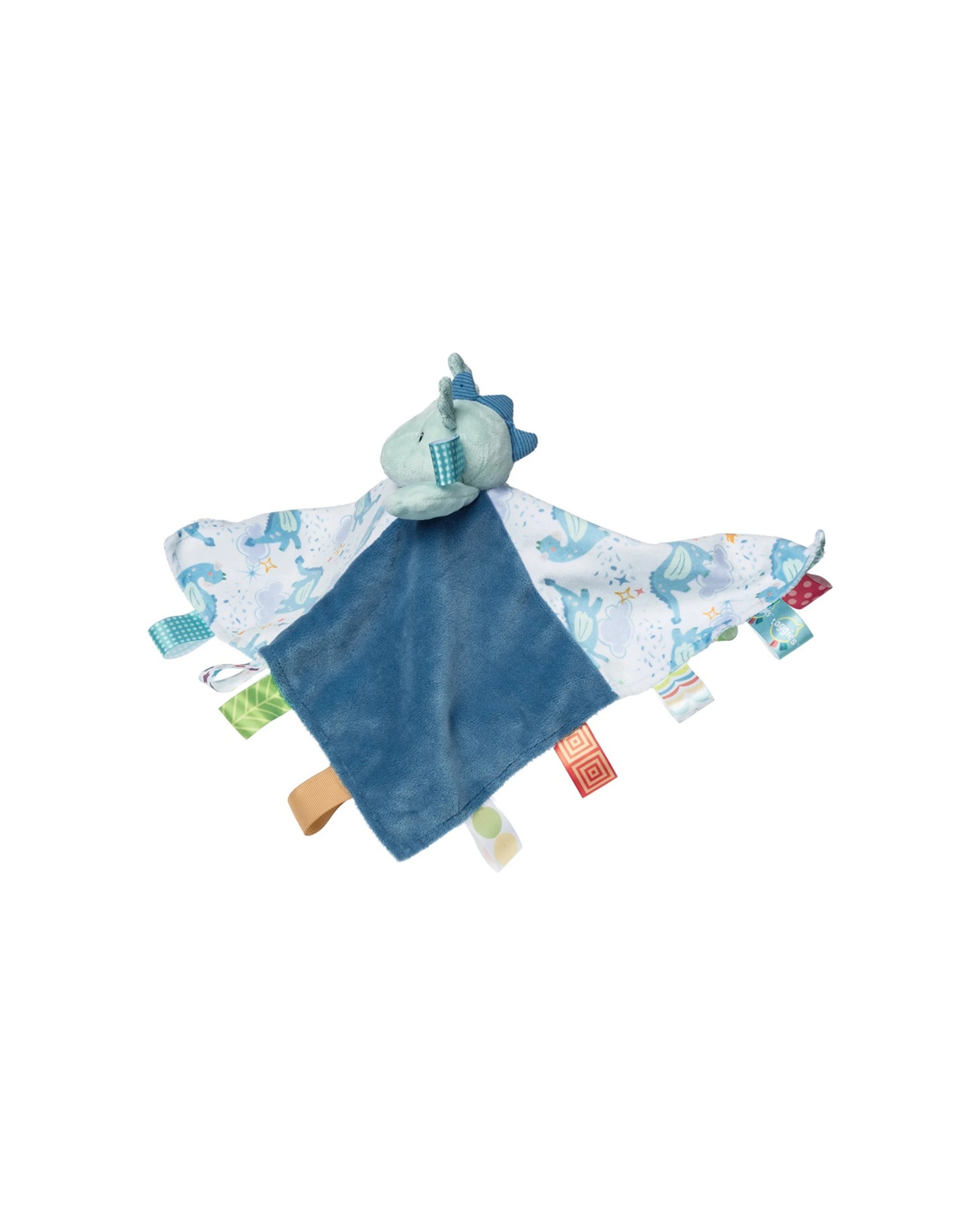 3 Mary Meyer Taggies Drax Dragon Character Blanket 0 Years Plus Sensory Tags - Blue, 3 of 6