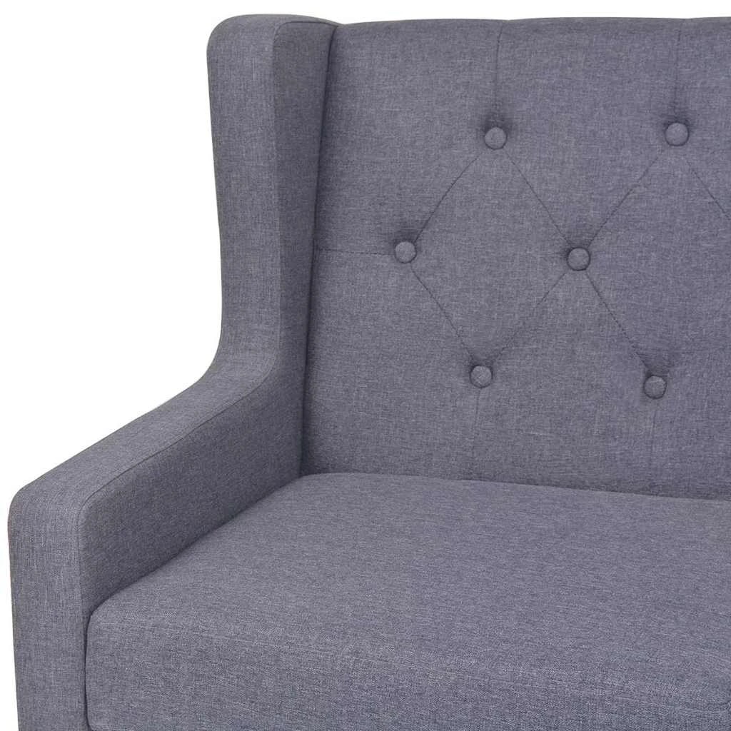 8 Vidaxl Sofa Set 2 Pieces Fabric - Grey, 8 of 10
