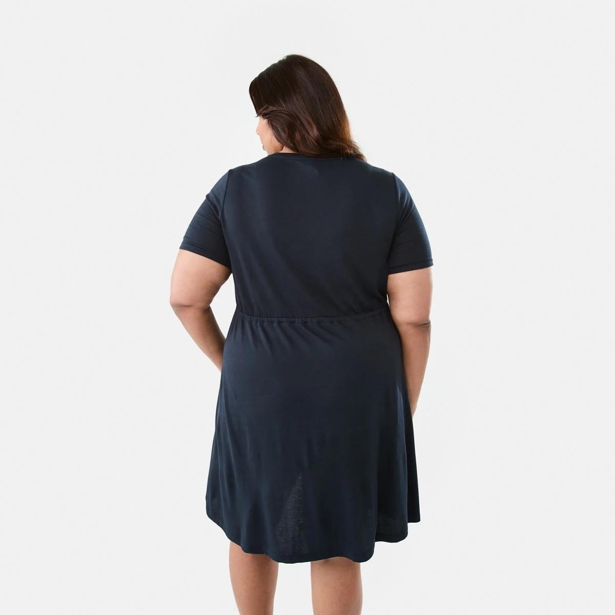 3 Curve Short Sleeve Tie Front T-shirt Mini Dress Sky Cptn, 3 of 7