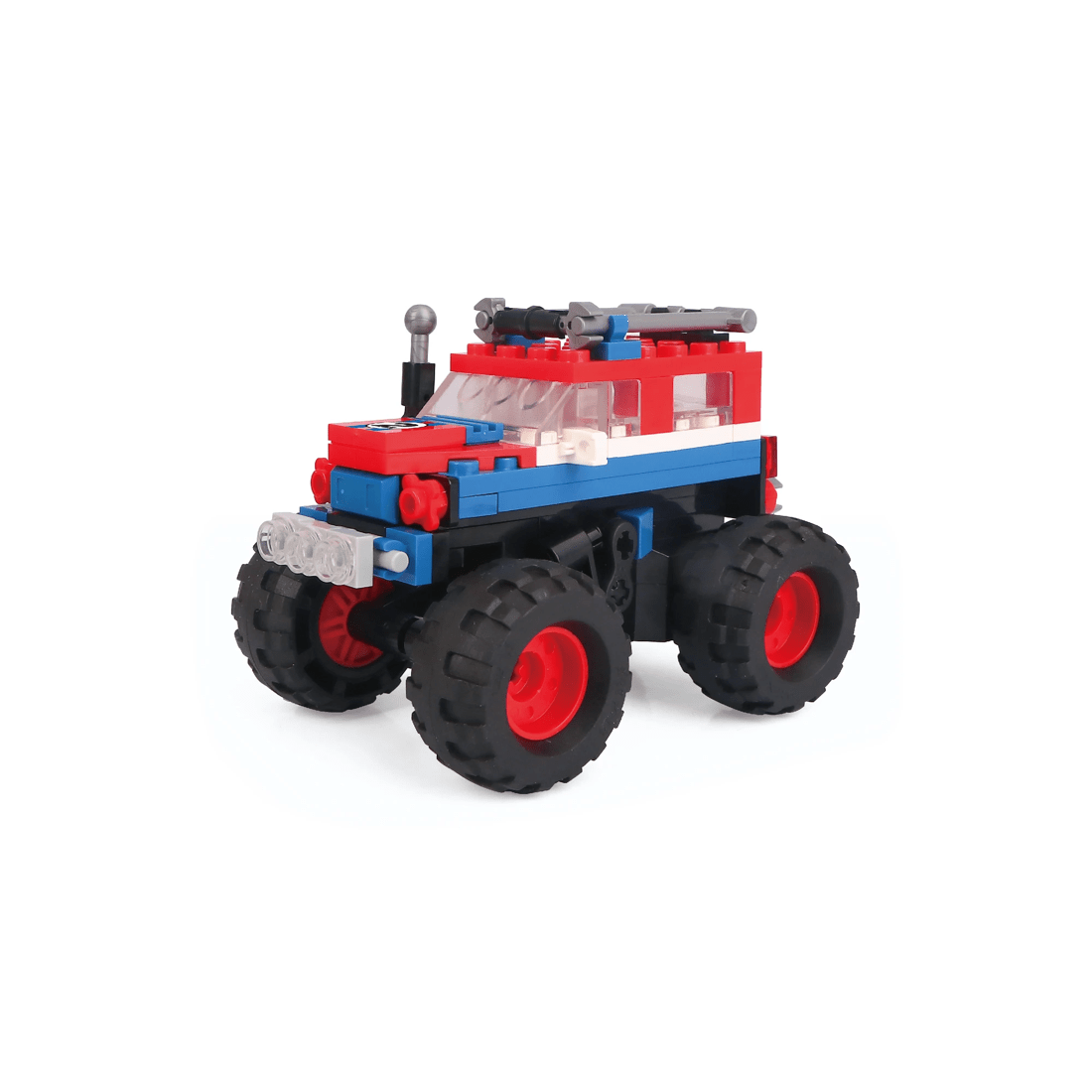 3 Mini Blocks Vehicle Series: Pull Back Monster Truck - Assorted, 3 of 6