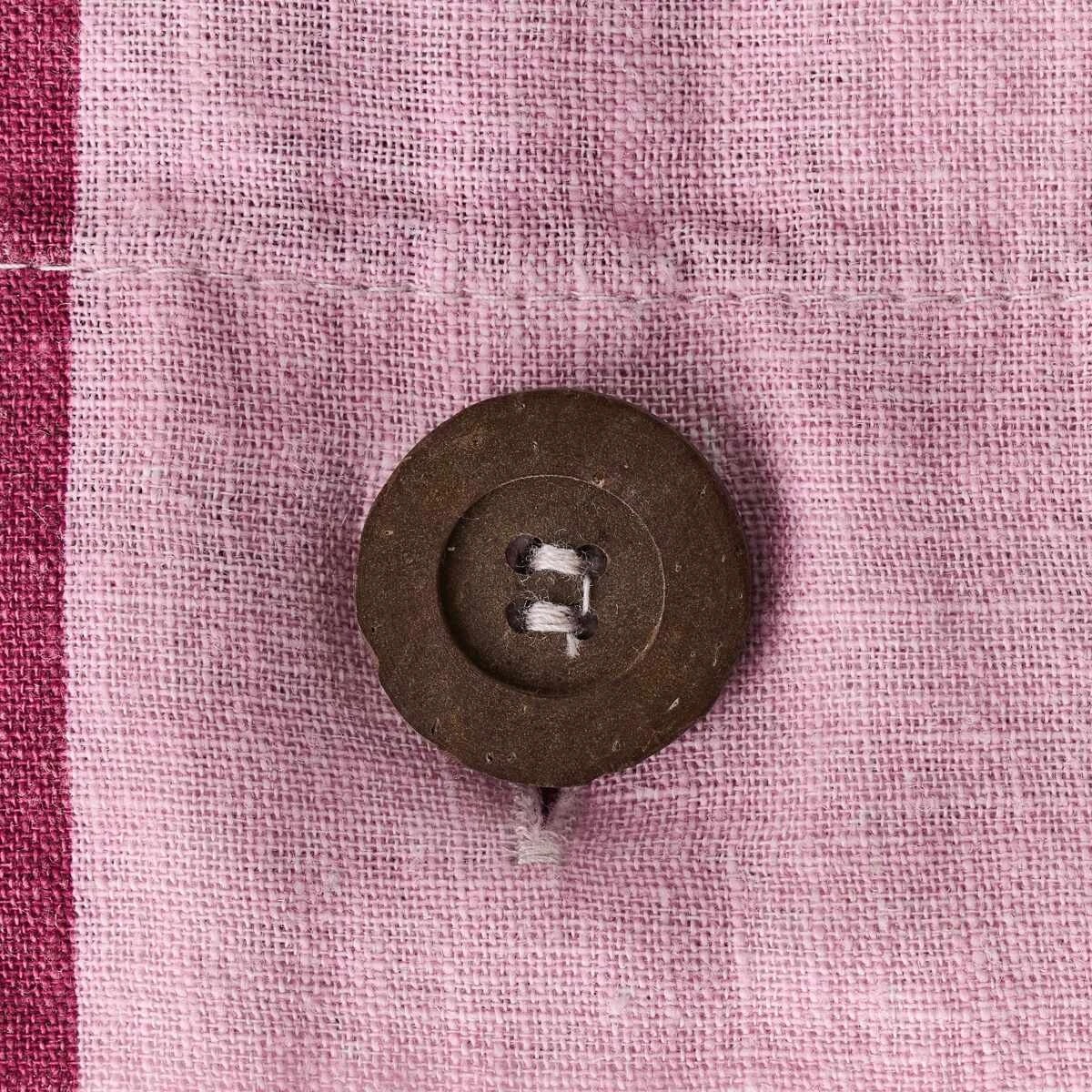 7 Stripe Linen Cotton Quilt Cover Set - Queen Bed, Berry, 7 of 7