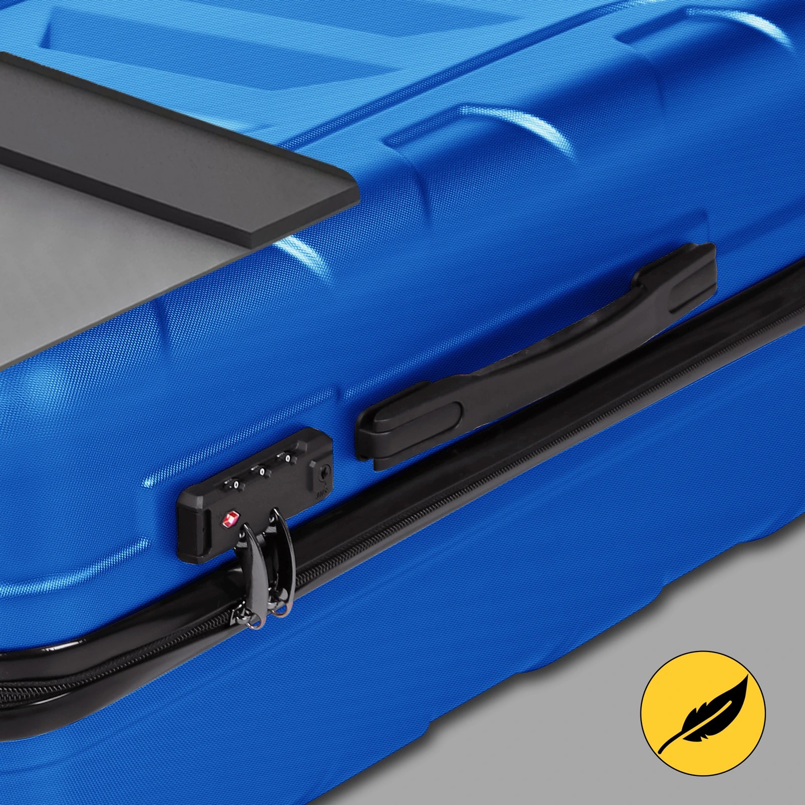 3 Alfordson Luggage 3PCS Set Suitcase Trolley TSA Carry on Hard Case - Blue, 3 of 10