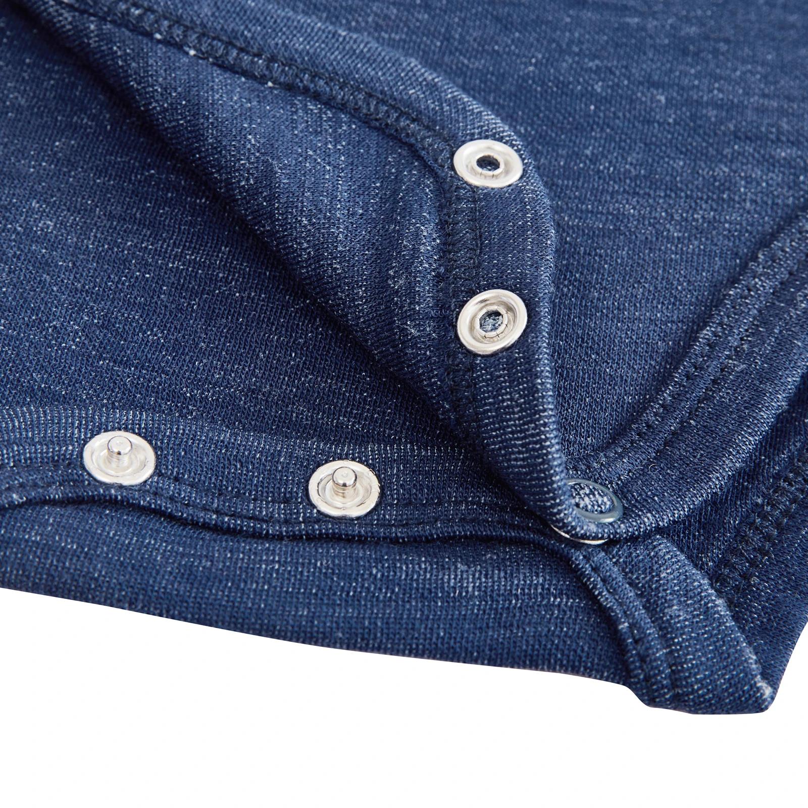7 Merino Baby Australian Merino Wool Merino Short Sleeve Bodysuit-Navy Marle NAVY MARLE, 7 of 7