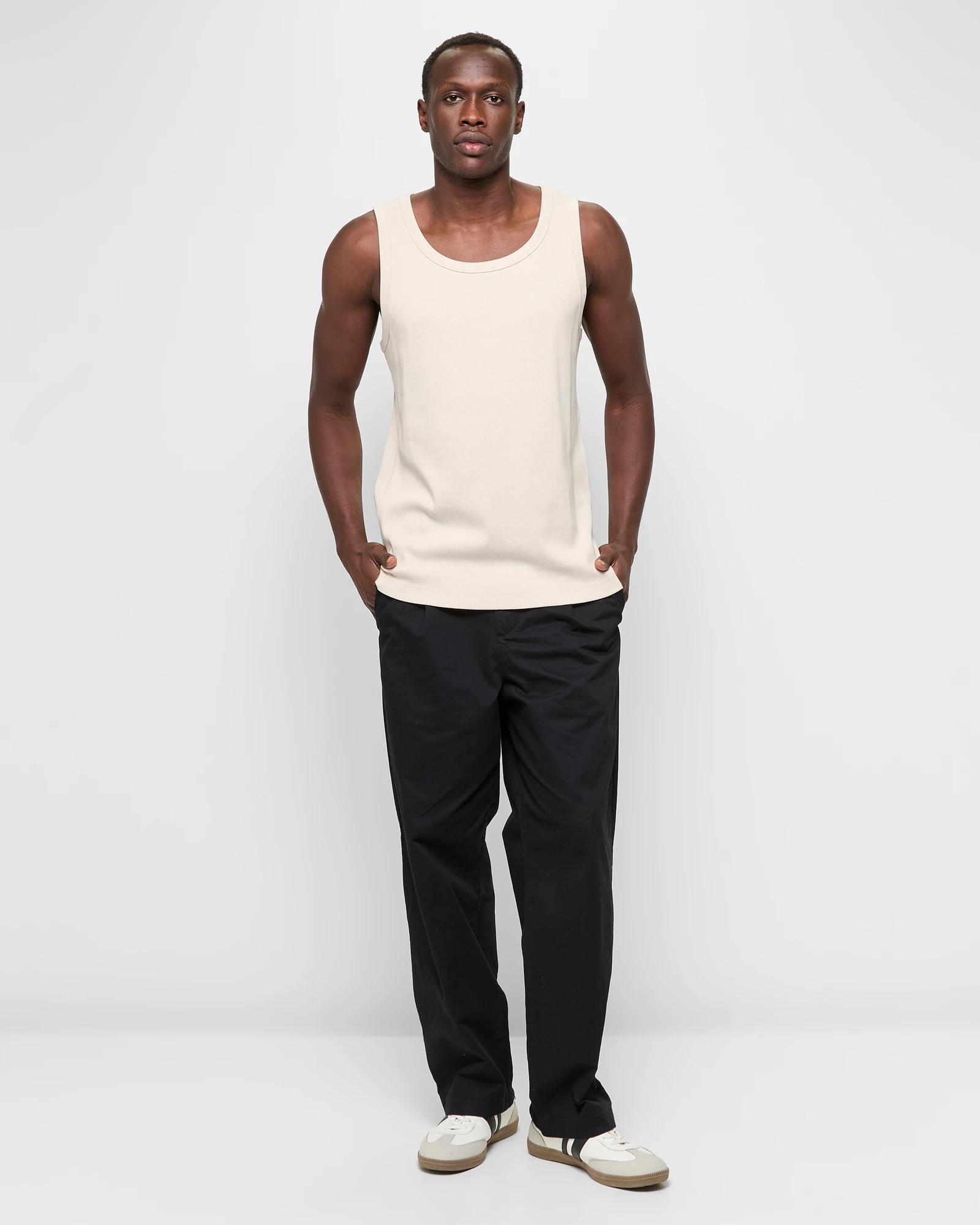 2 Australian Cotton Rib Tank Top - Commons MOONBEAM, 2 of 5