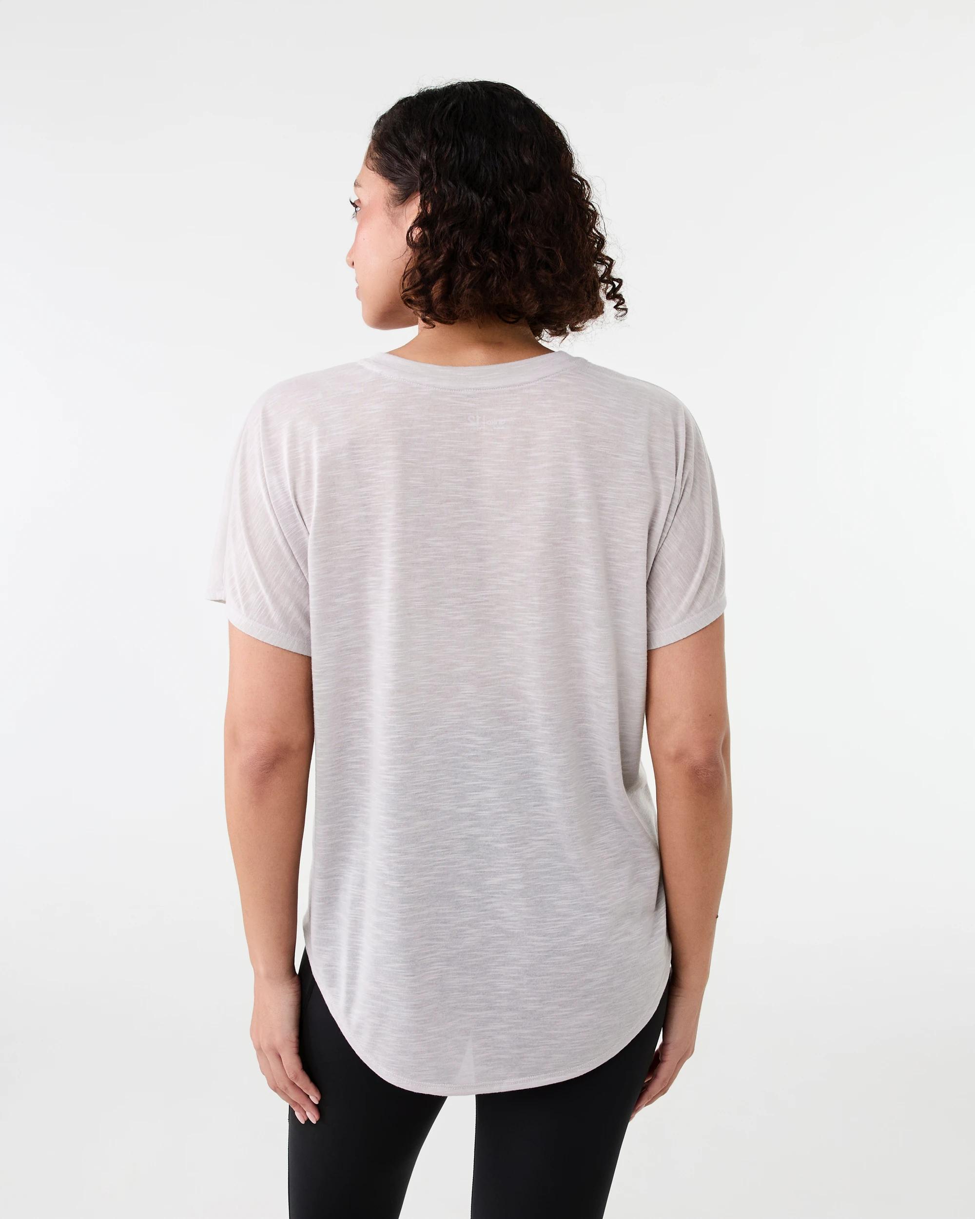 3 Active Womens Relax Sleeve T-shirt Peak Grey, 3 of 6