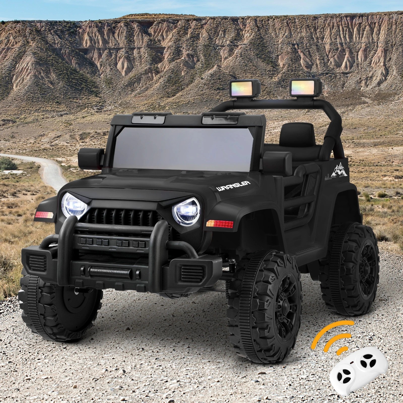 2 Mazam Kids Ride On Car Jeep 12v Electric Remote Control Toddler Toy Cars
 - Black, 2 of 10