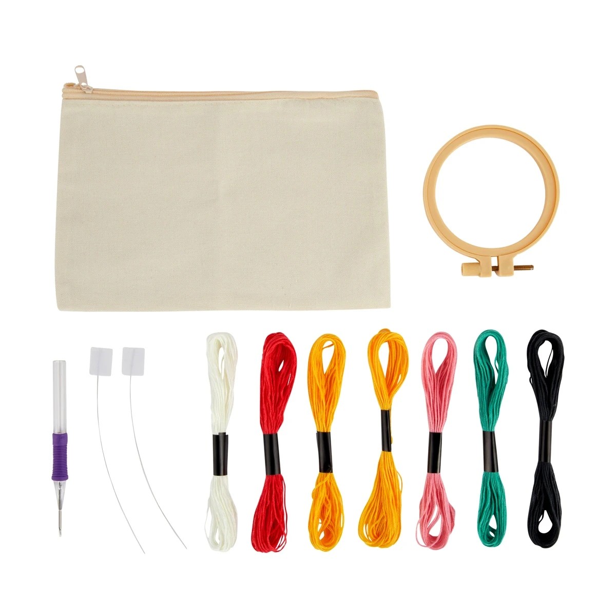 2 DIY Punch Needle Zip Pouch Craft Kit, 2 of 3