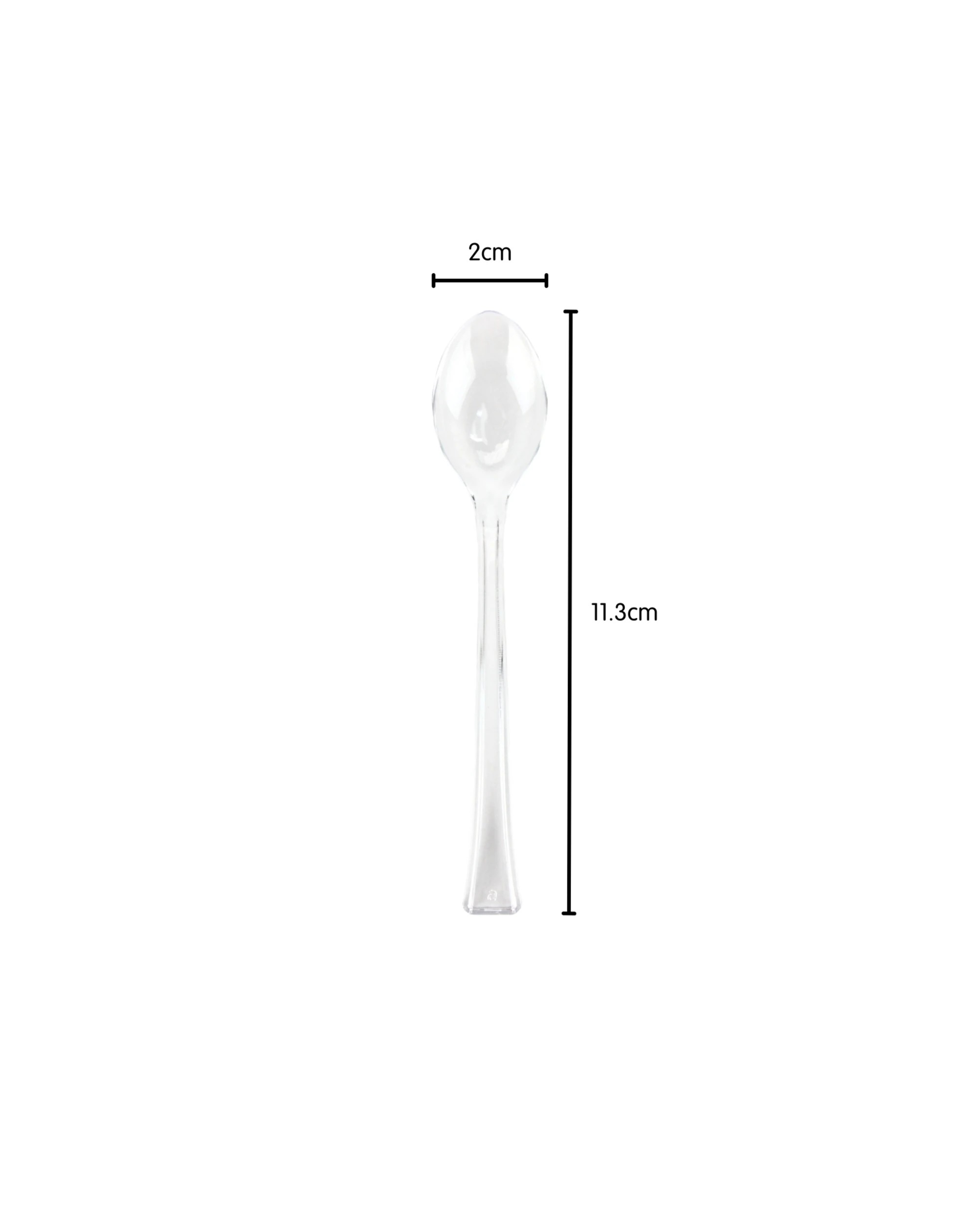 2 Partyware Clear Reusable Mini Cocktail Spoons Pack of 40 - Clear, 2 of 4