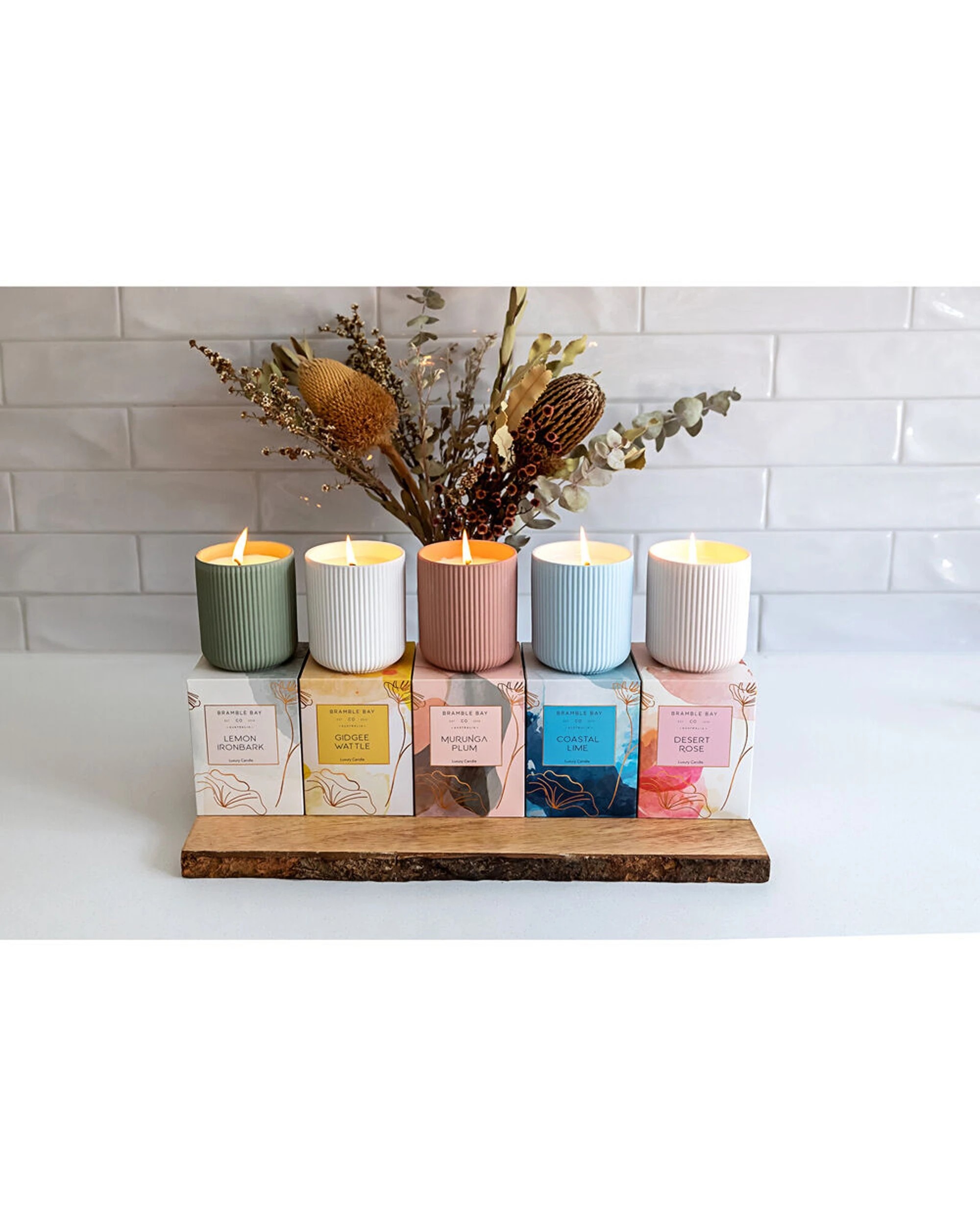 5 Bramble Bay Native Plum Coastal Lime Scented Ceramic Soy Wax Candle 270g - Blue, 5 of 5