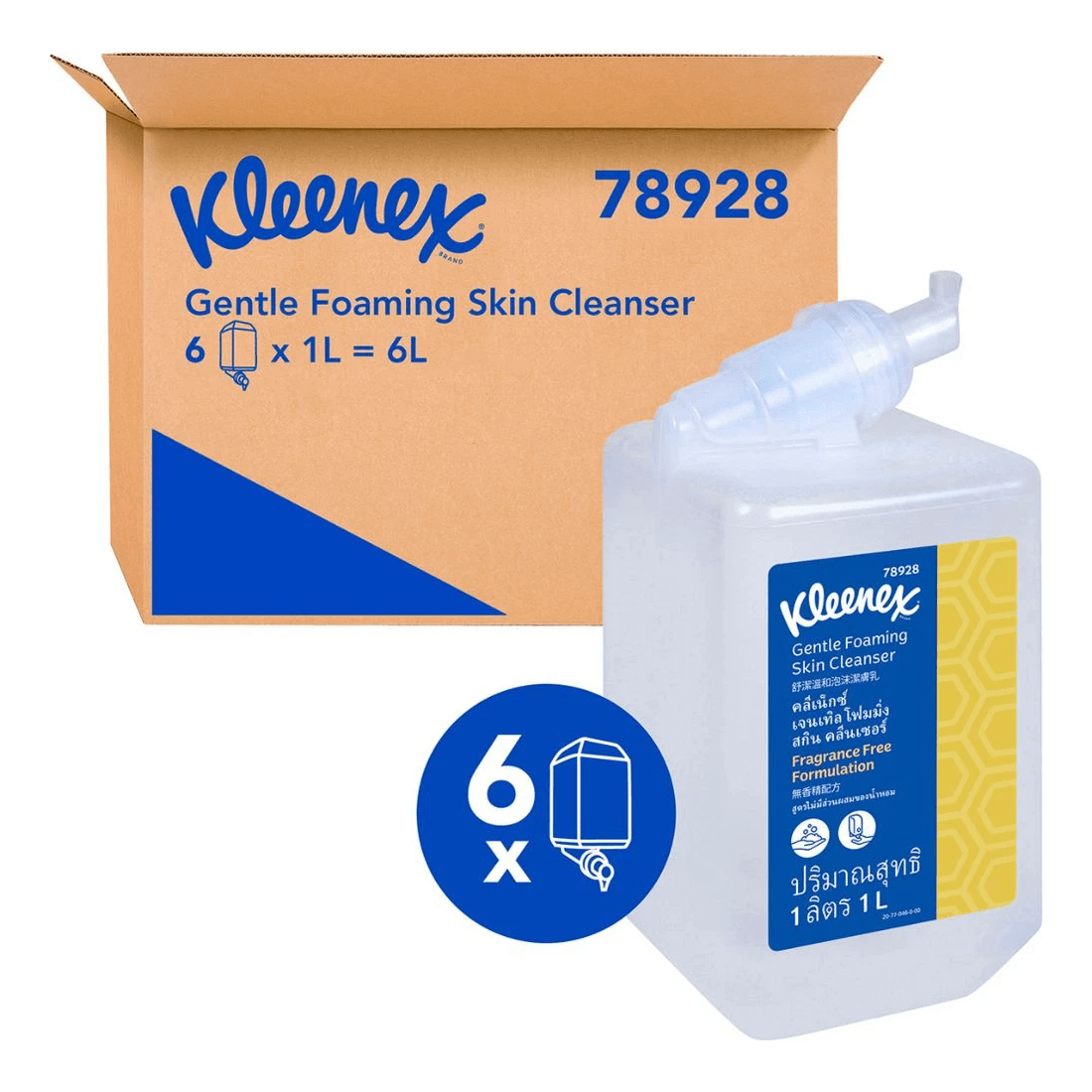 1 Kleenex Gentle Foam Cleanser 1L 6 Pack, 1 of 3