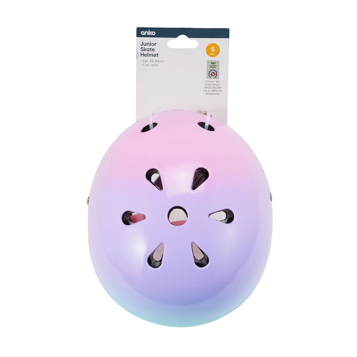 8 Junior Skate Helmet - Small, Pink Ombre, 8 of 8