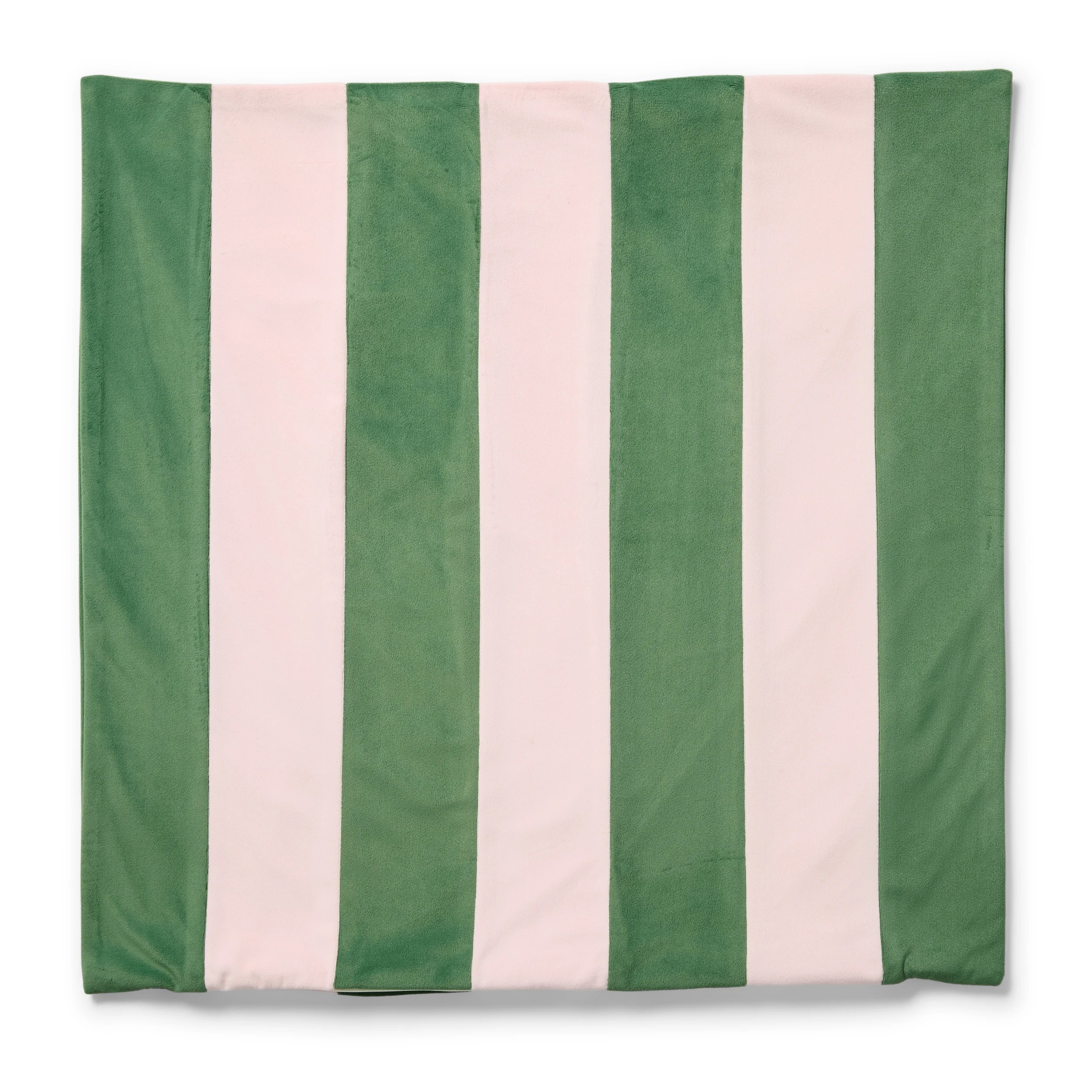 3 60cm Stripe Velvet Cushion Cover - Pesto and Pink, 3 of 6
