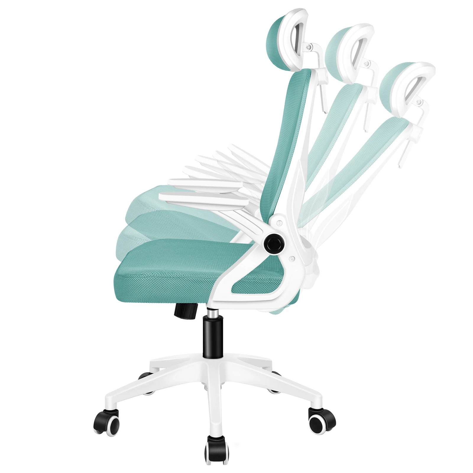 5 Alfordson Mesh Office Chair Executive Fabric Seat Tilt Gaming Racing Computer - Green, 5 of 10
