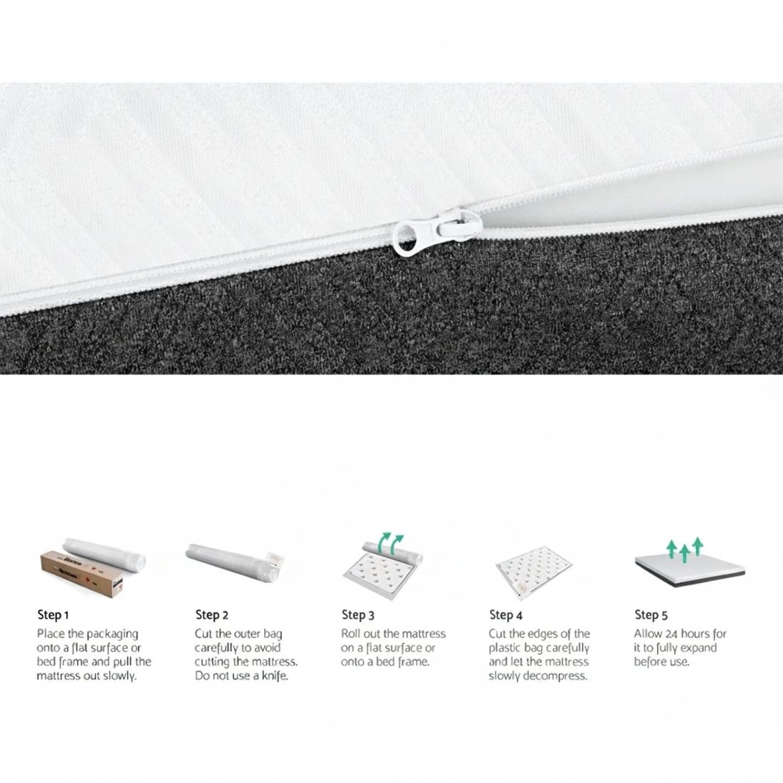 7 Giselle Bedding Memory Foam Mattress Bed Cool Gel Non Spring 15cm Double - Double Bed - Multi, 7 of 7