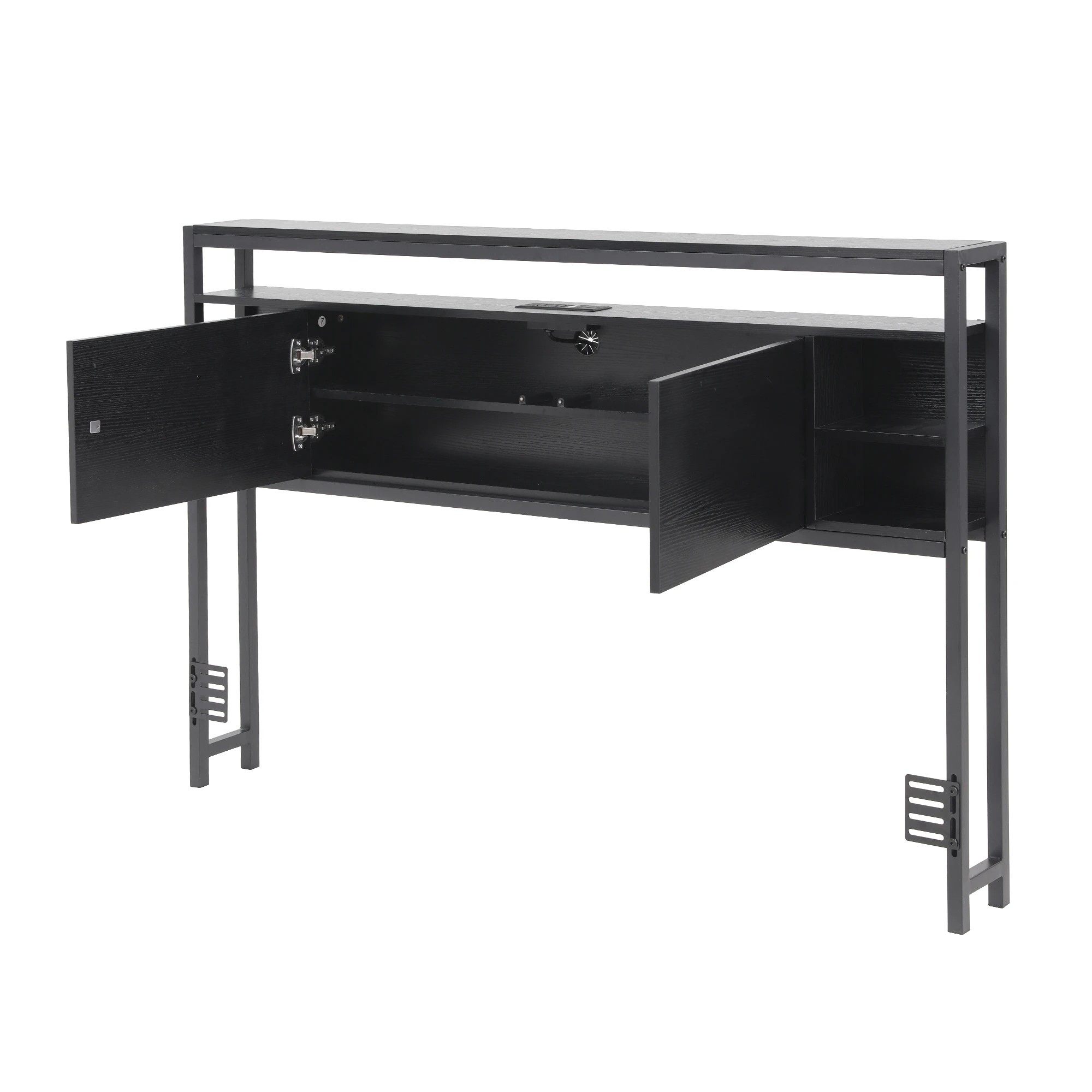3 Artiss Bed Headboard Queen Storage Bedhead Charging Station - Black, 3 of 9