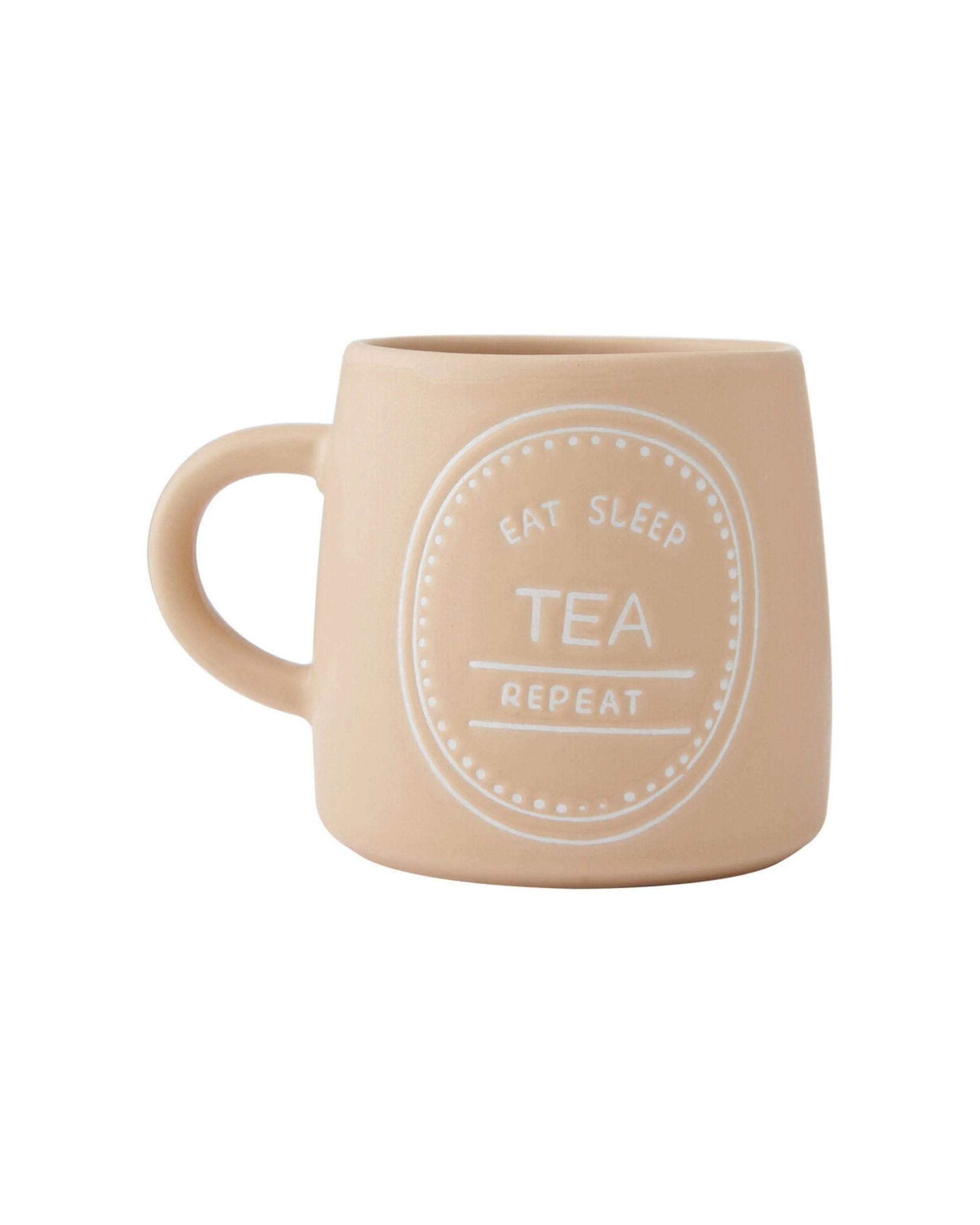 2 Mikasa 4PK Eat Sleep Tea Repeat Coffee Mug Cup Stoneware 400ml - Orange, 2 of 7