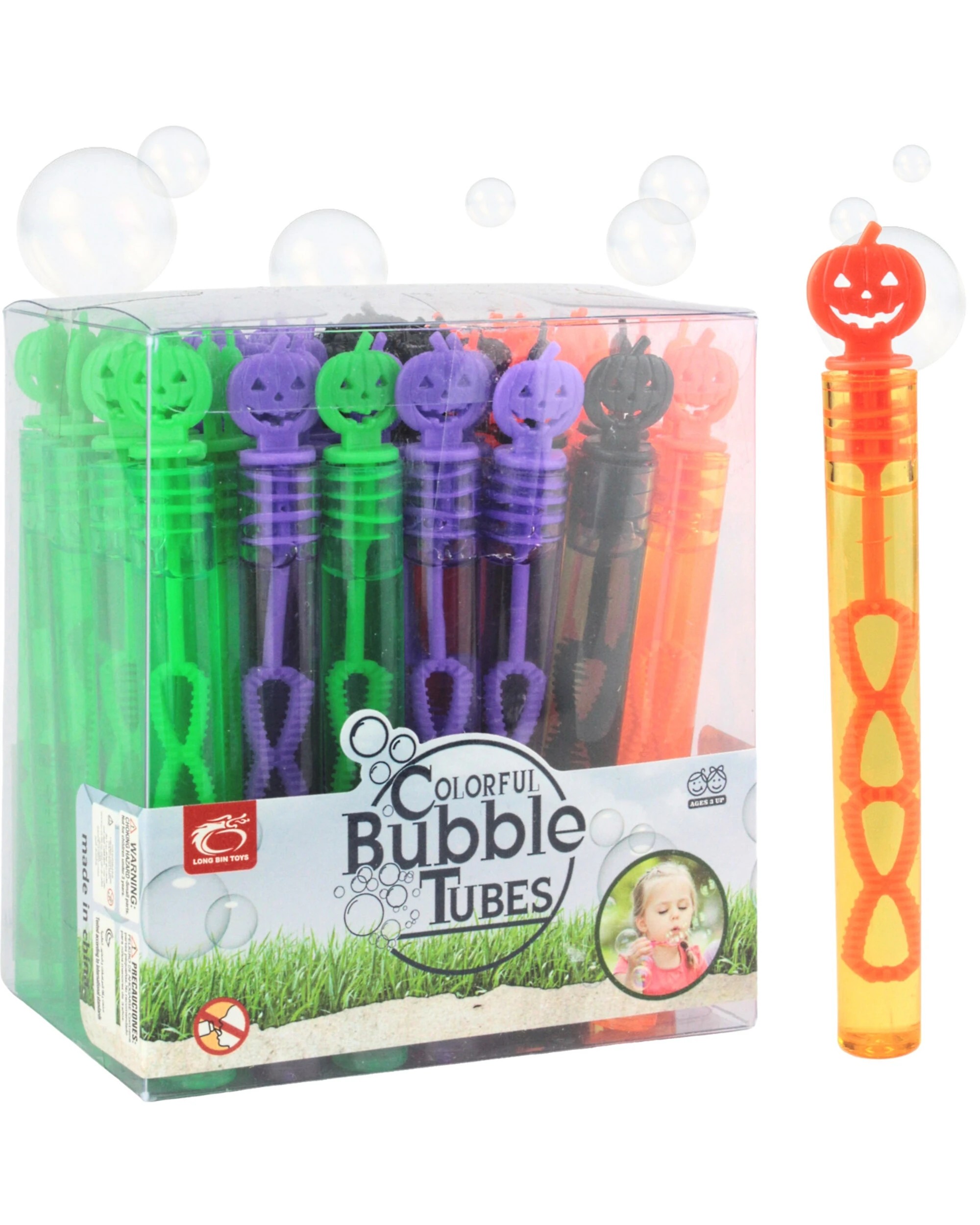 1 Partyrama Box of 48 Halloween Mini Bubble Wands, 1 of 4