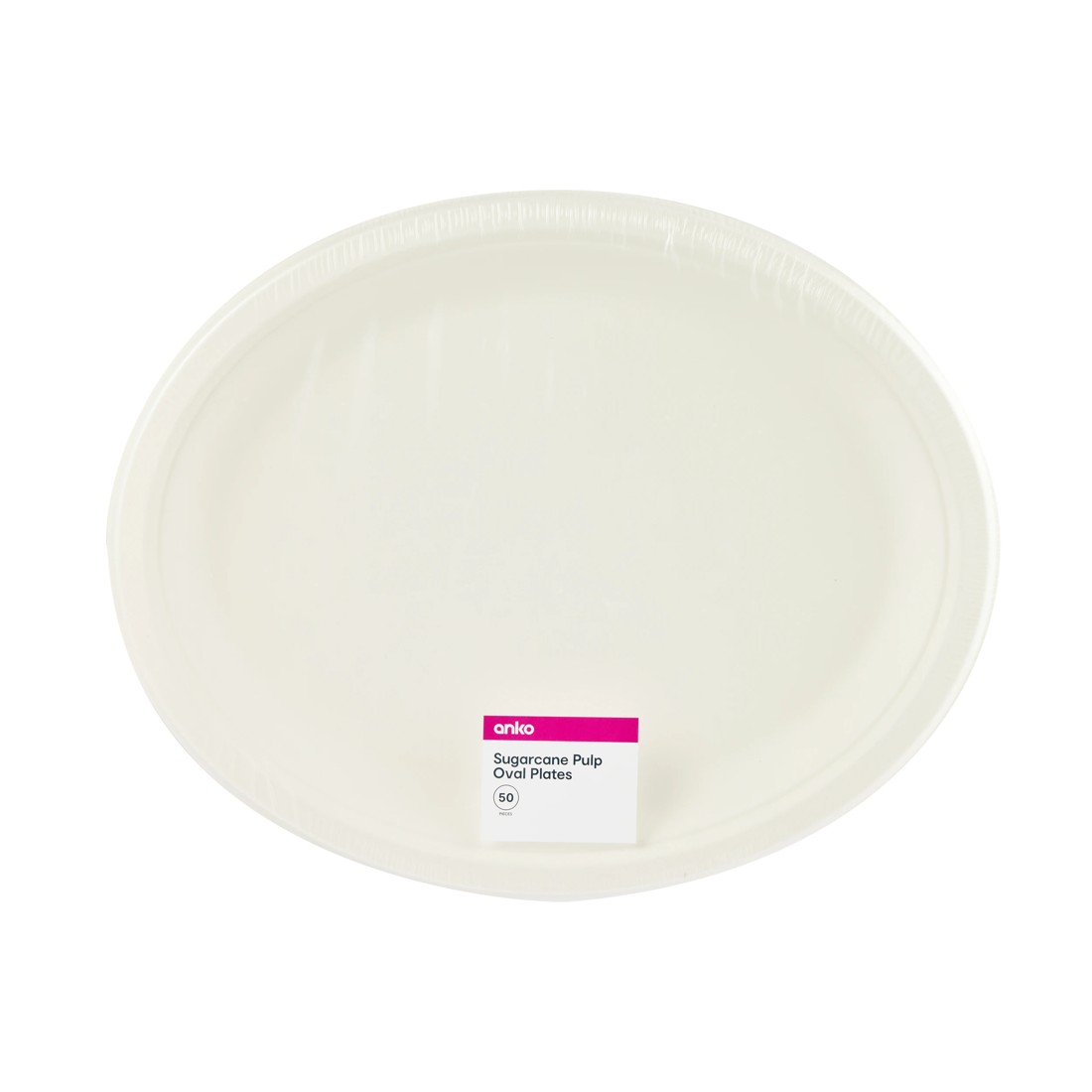4 50 Piece Sugarcane Pulp Oval Plates, 4 of 4