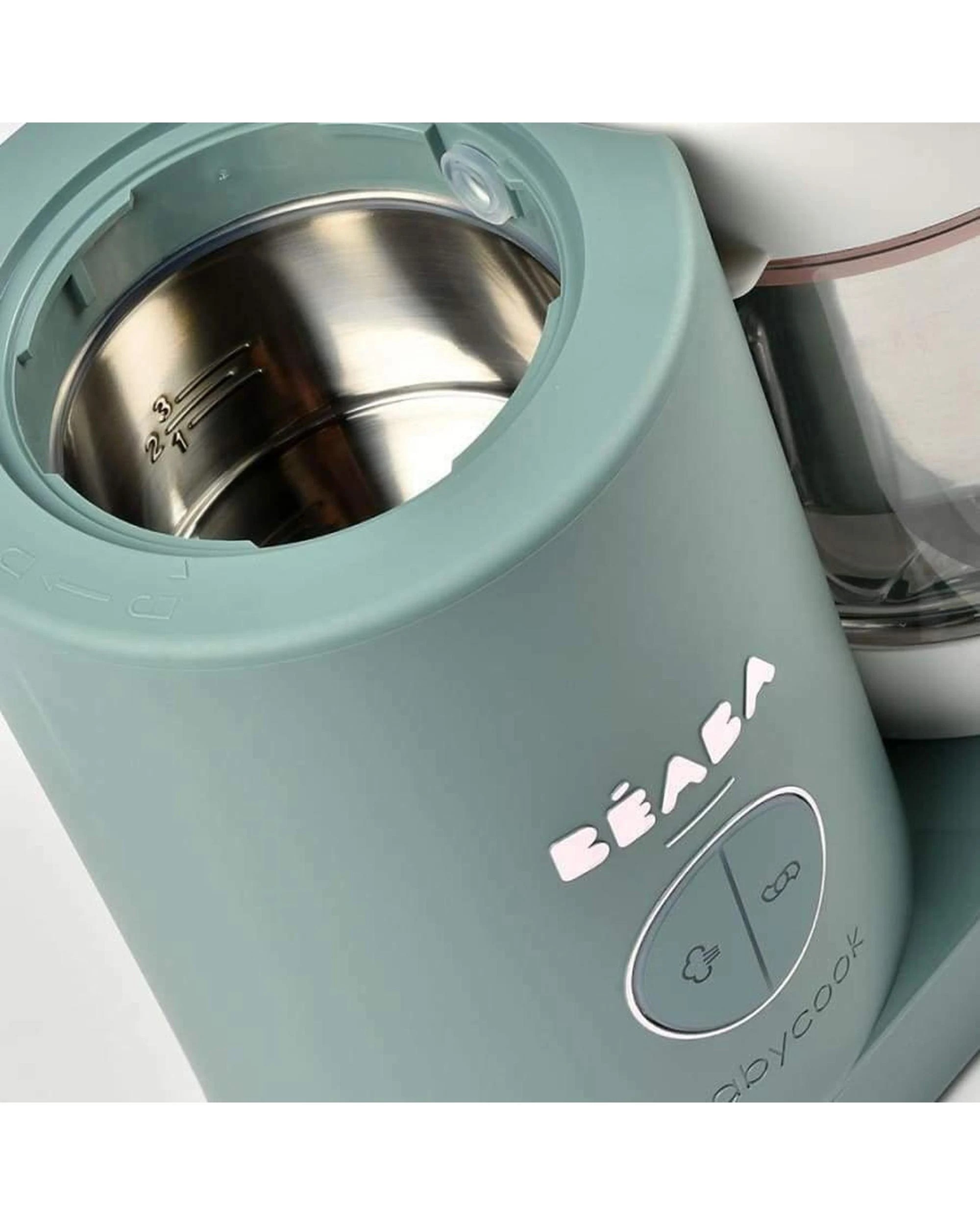 2 Beaba Babycook Neo Baby Food Processor Steam Cook Blend  Eucalyptus, 2 of 8