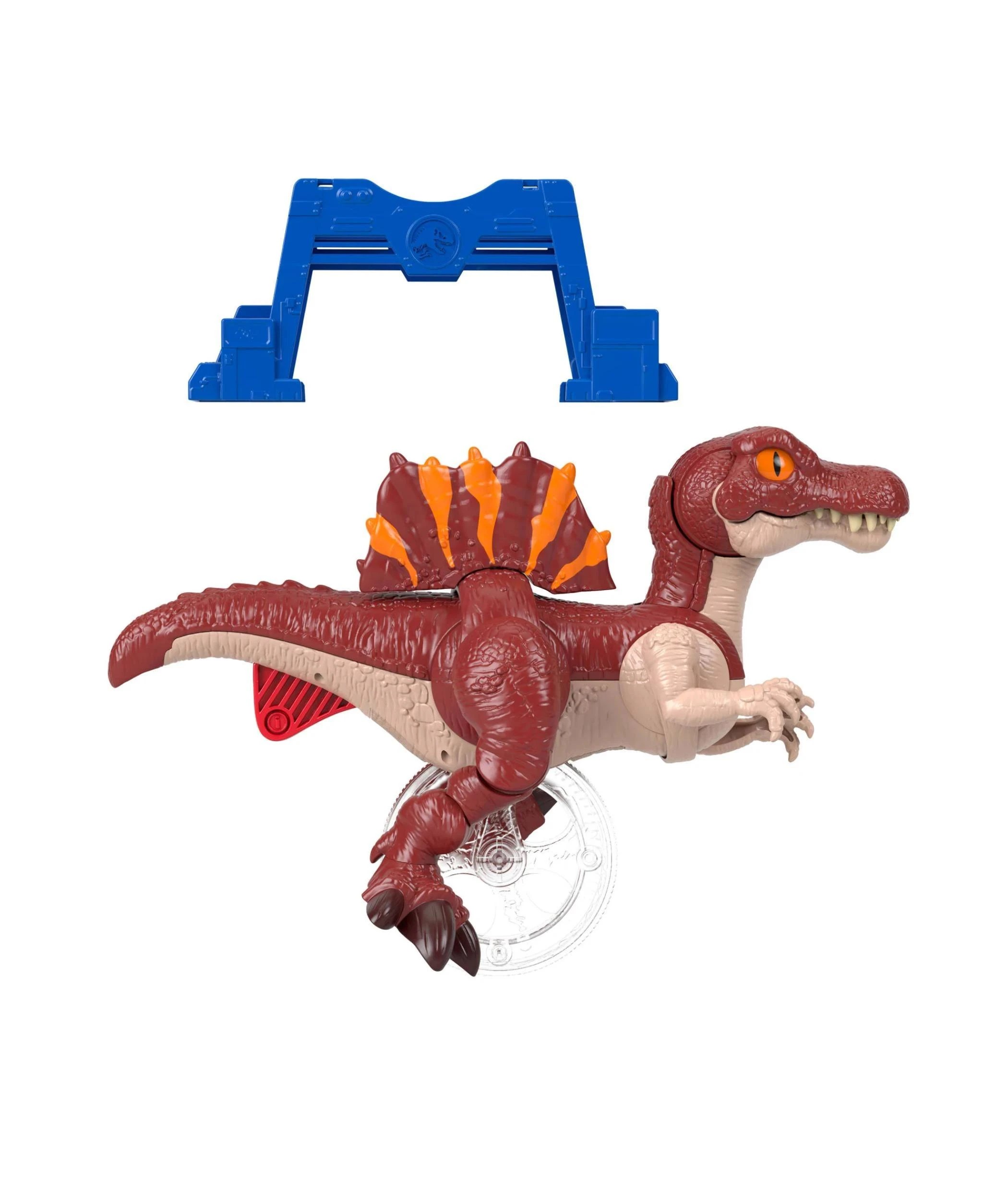 2 Mattel Fisher-Price Imaginext Jurassic World Rebirth Sprinting Spinosaurus Dinosaur Figure - Red, 2 of 5