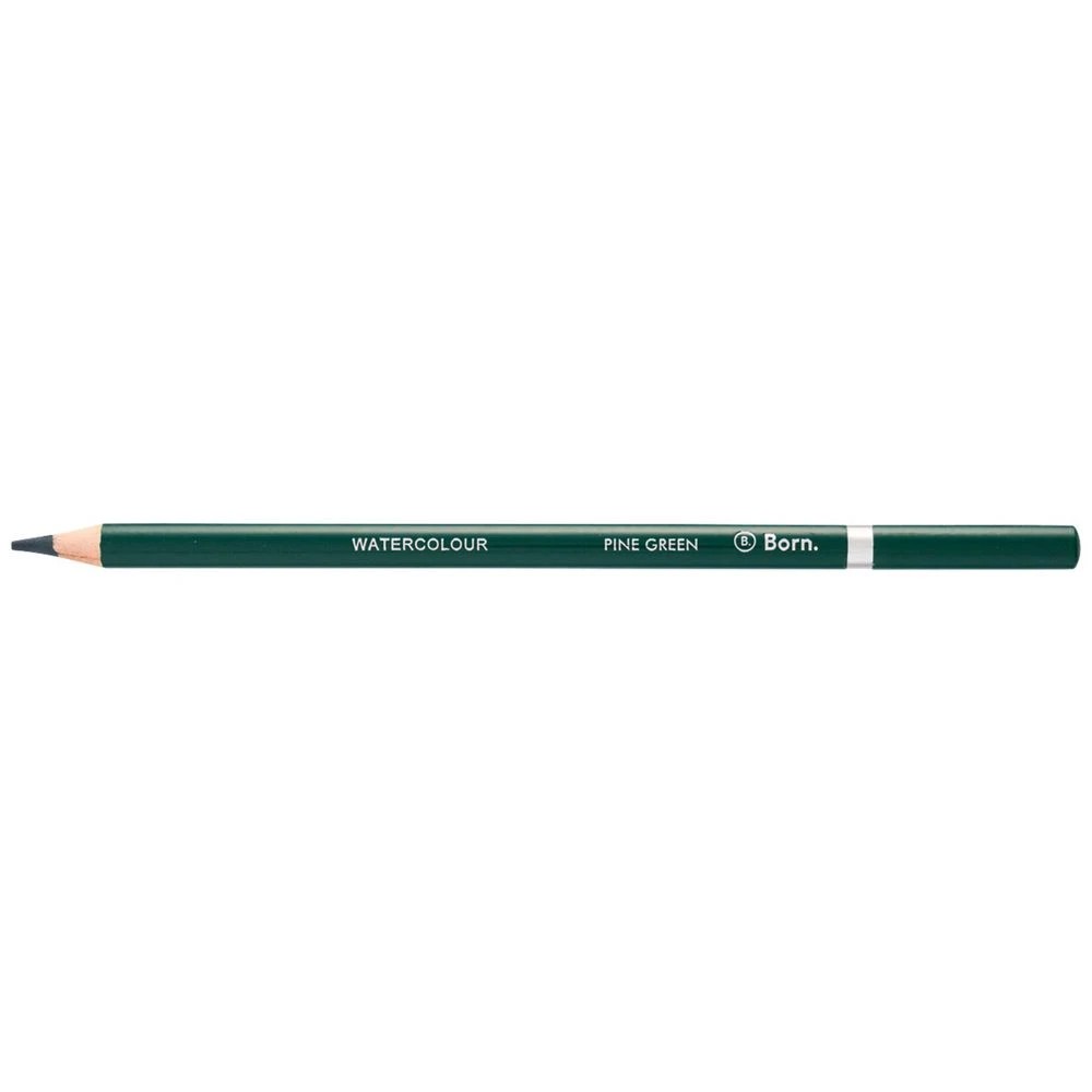 1 Born Premium Watercolour Pencil Pine Green, 1 of 3