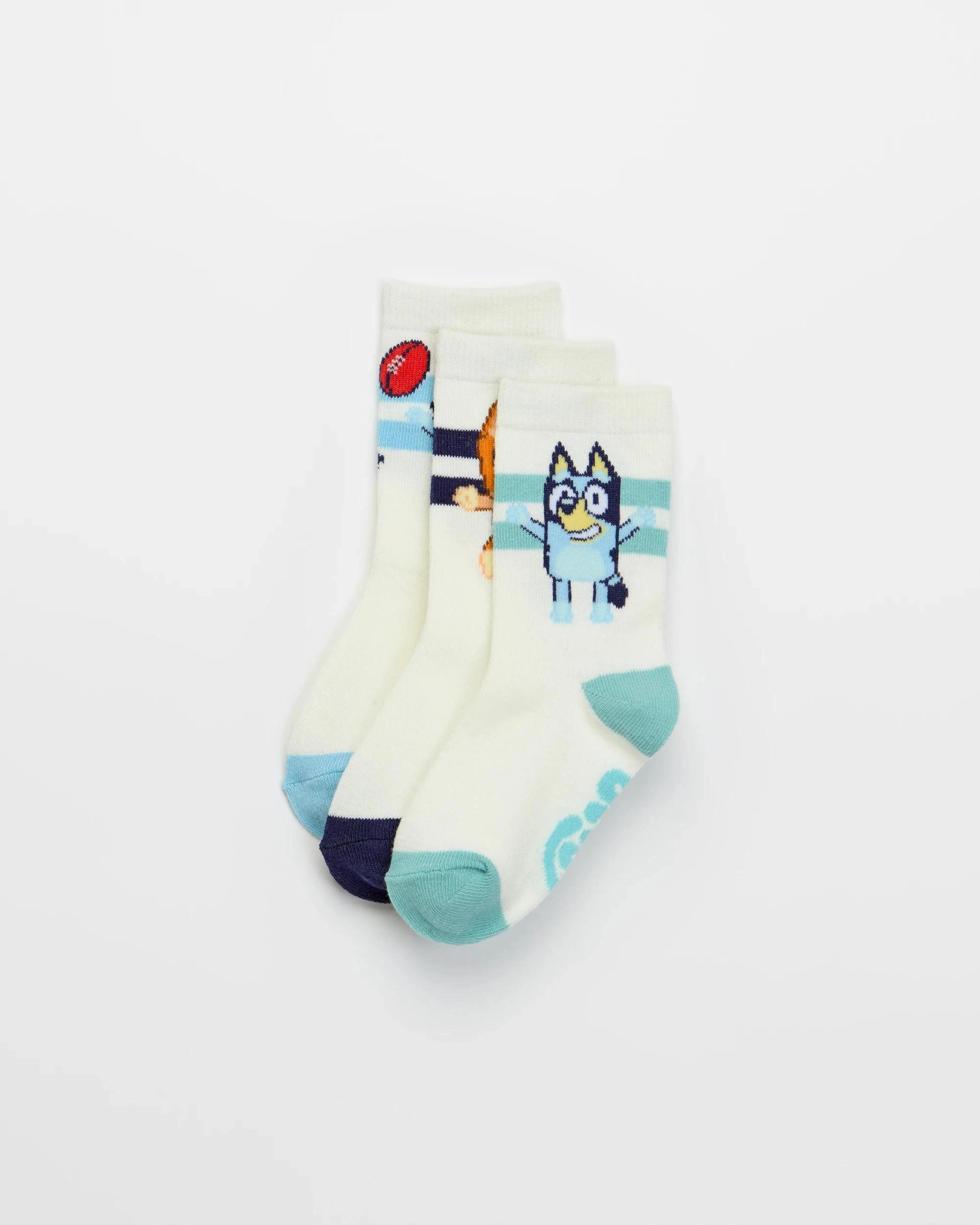 1 Bluey Younger Boys Crew Socks - 3 Pack MULTI, 1 of 3