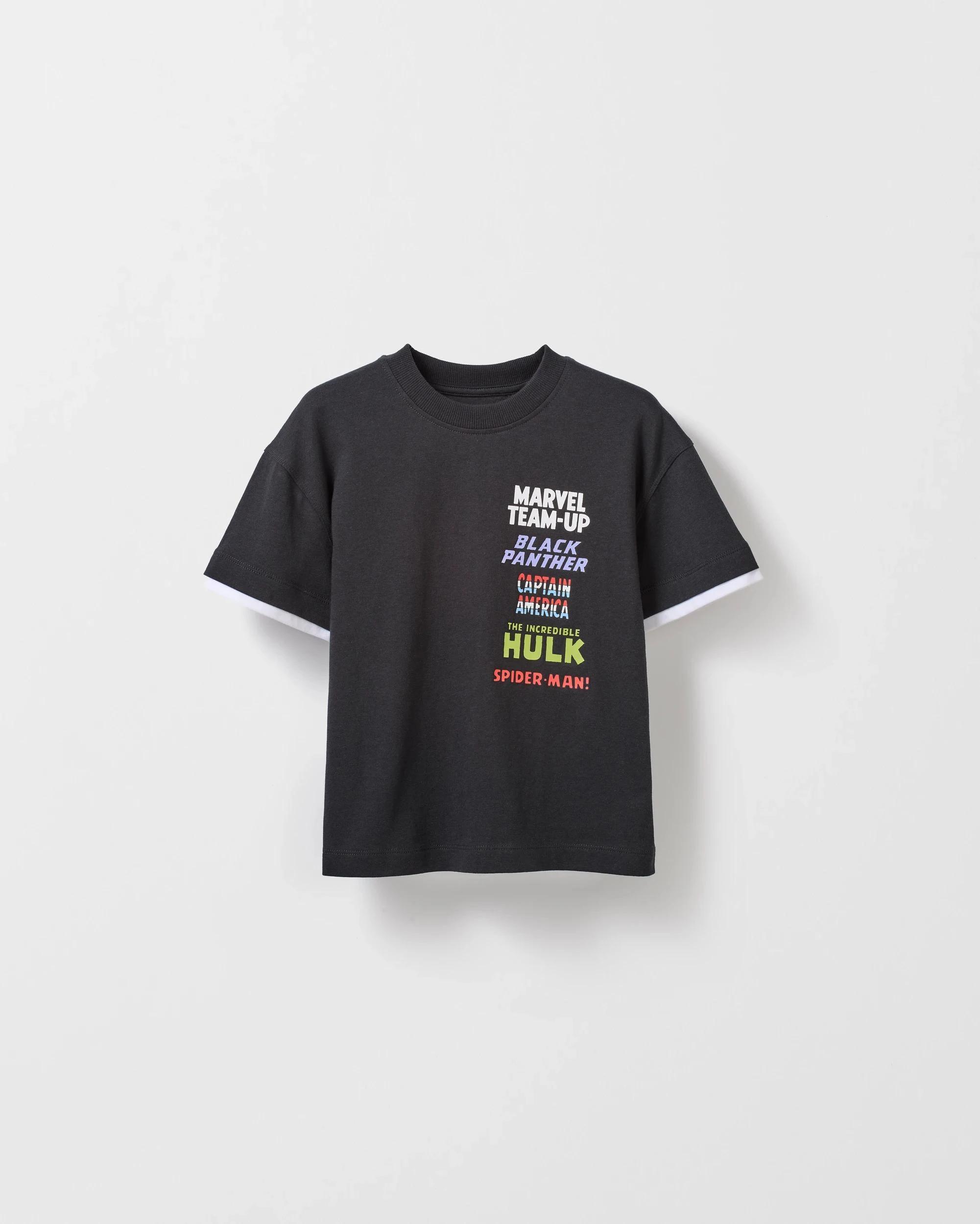 3 Marvel Team Australian Cotton Oversized T-shirt CHARCOAL, 3 of 3