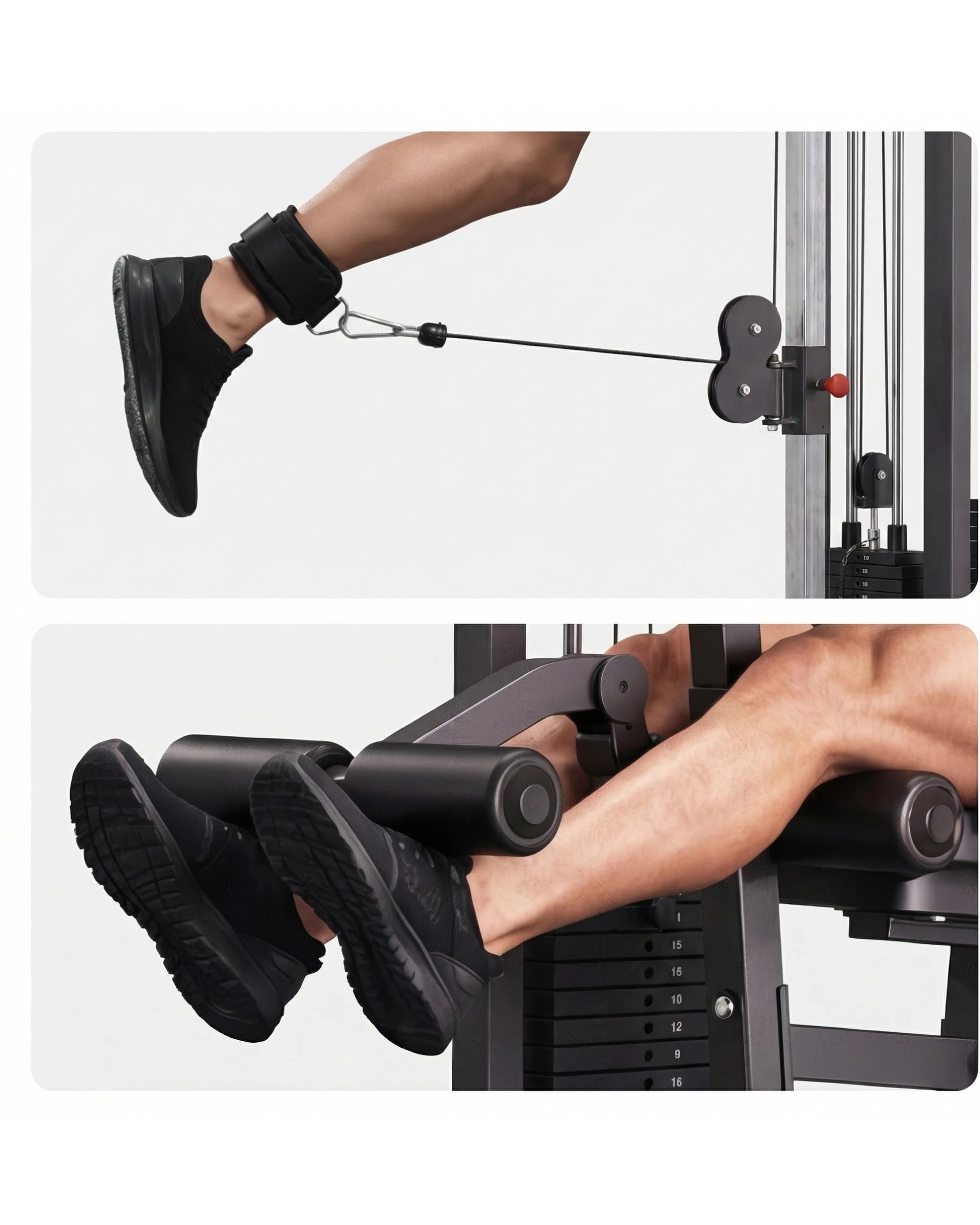 10 Powertrain Home Multi Gym 560 Full Body Training with 90kg Weight Stack Home Gym - Black, 10 of 10