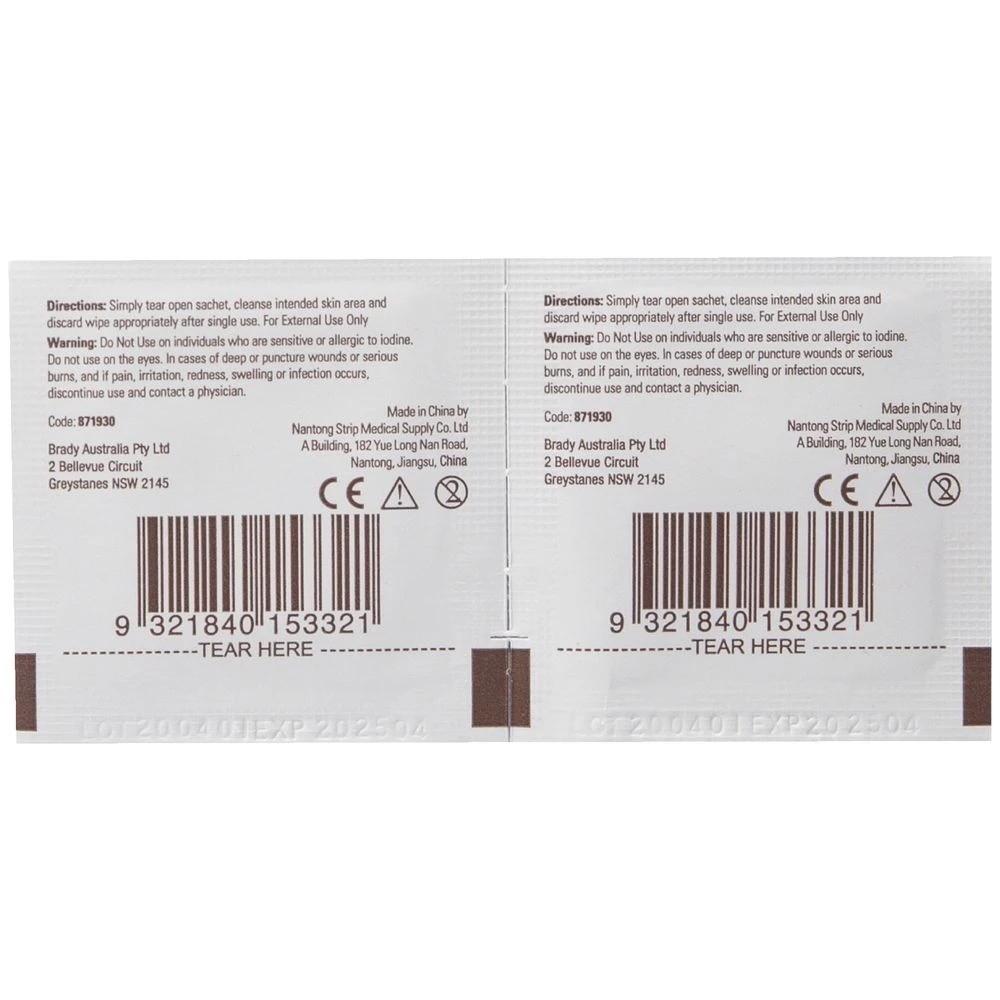 6 First Aiders Choice Povidine-Iodine Wipes 100 Pack, 6 of 6