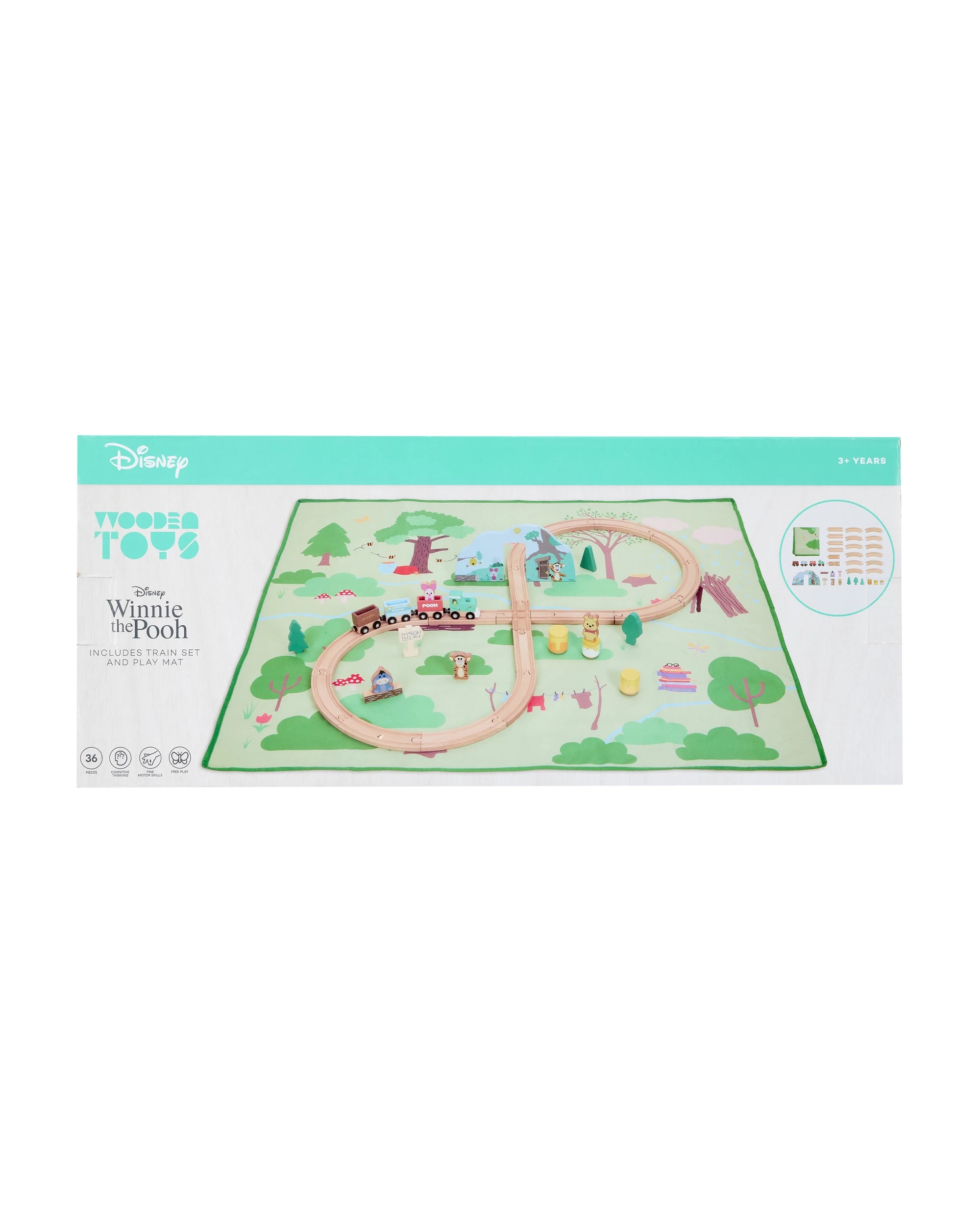 10 36 Piece Disney Winnie the Pooh Wooden Train Set, 10 of 10