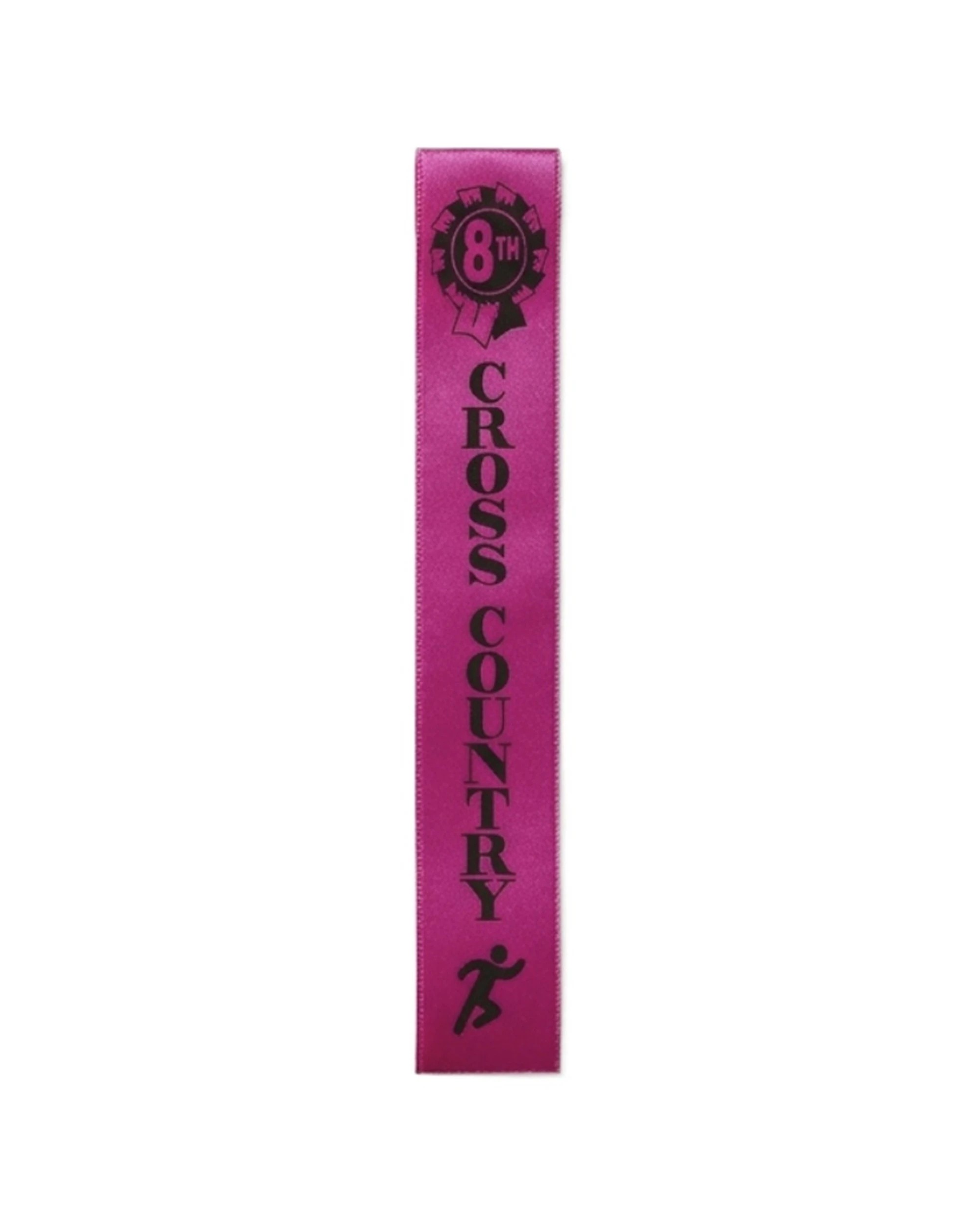 1 Victor Sports 50pc Ribbons Cross Country 8th Place Polyester 3x17cm - Pink, 1 of 1