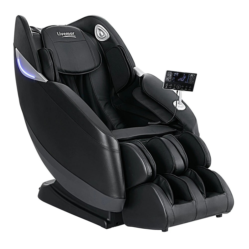 1 Livemor Massage Chair Electric Recliner Home 3D Massager Flynn - Black, 1 of 6