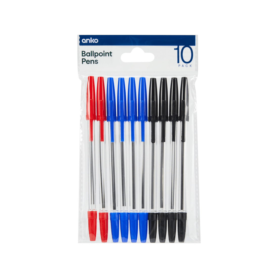 1 10 Pack Ballpoint Pens, 1 of 6