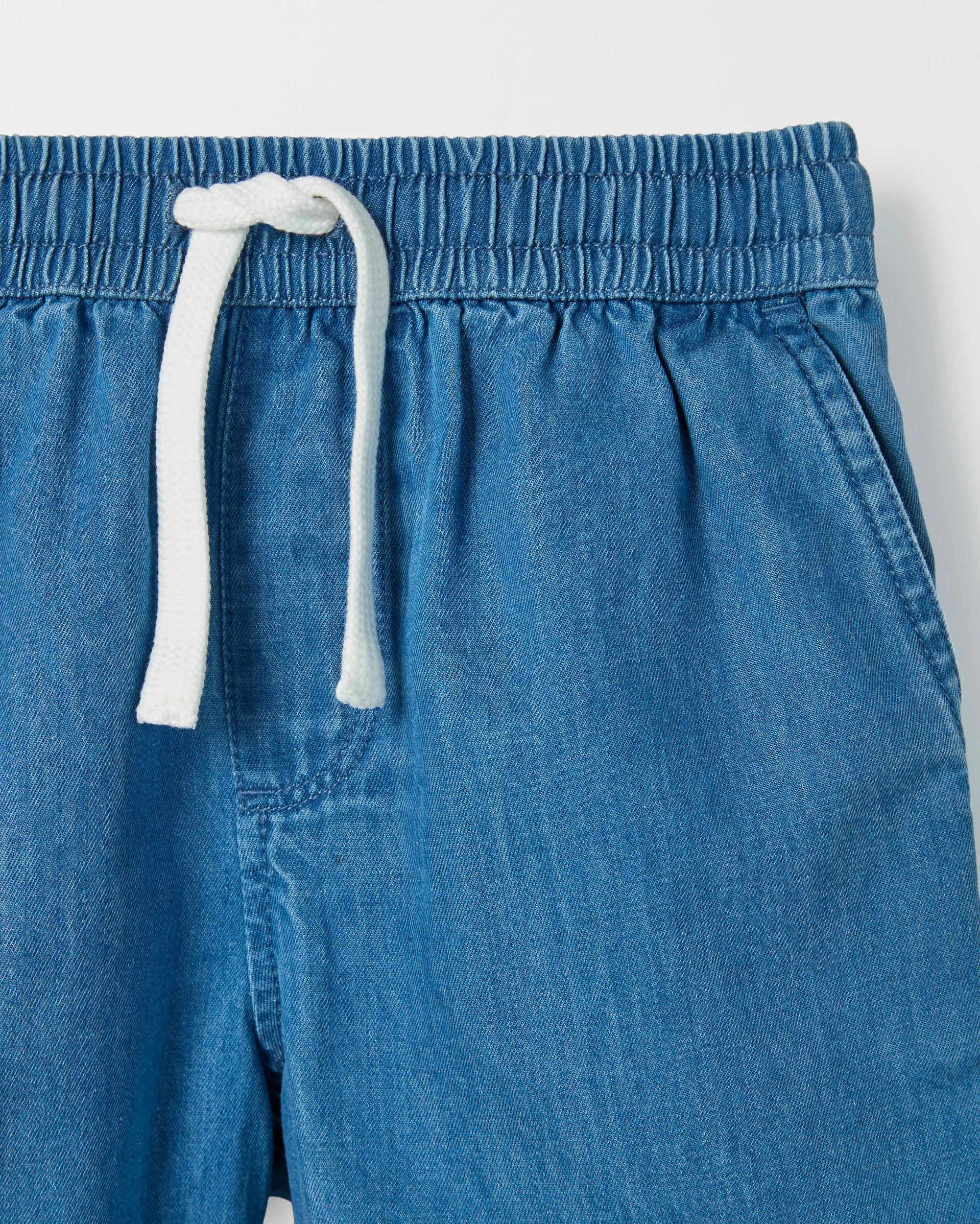 2 Target Kids Chambray Volley Shorts BLUE, 2 of 3
