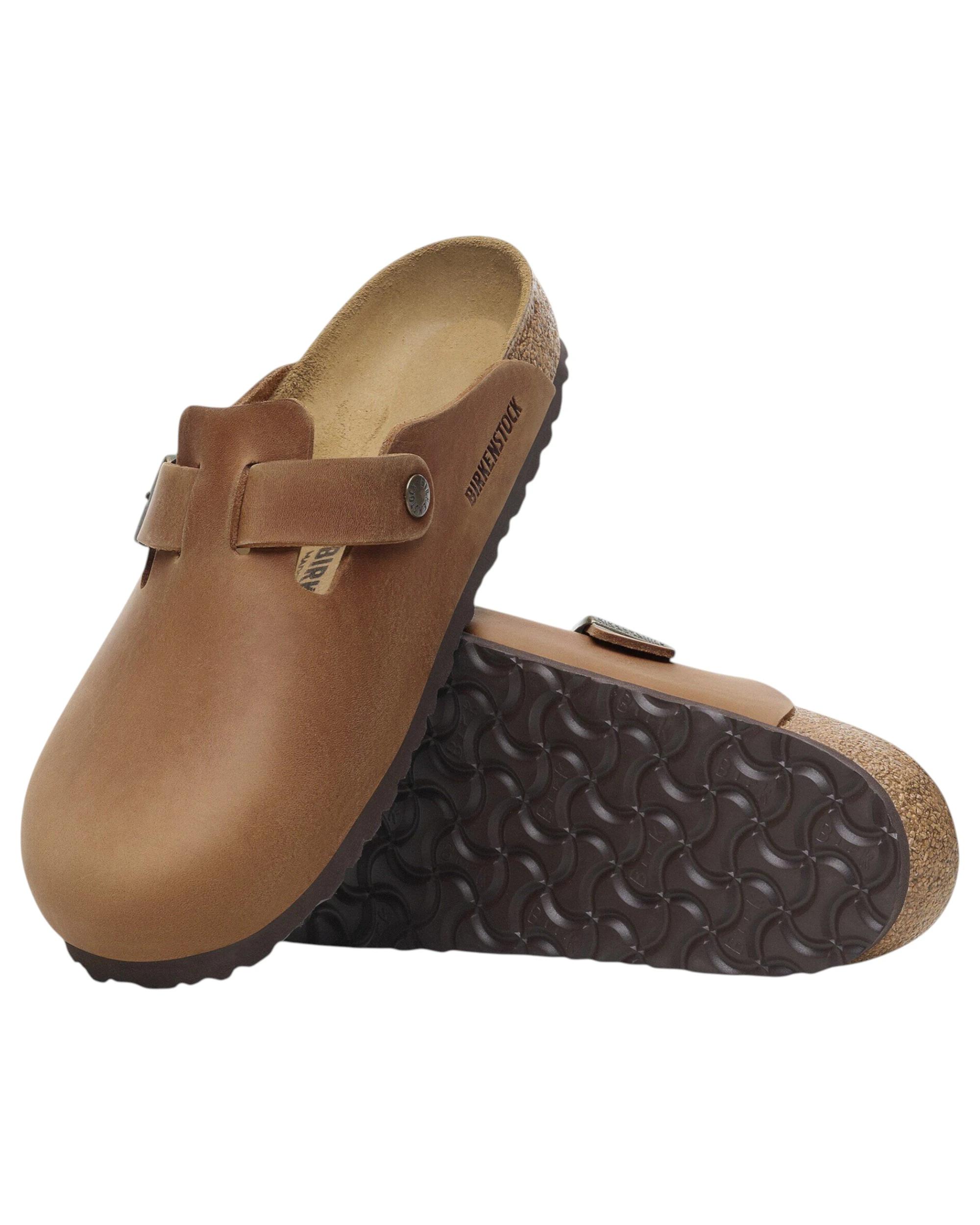 1 Birkenstock Mens Boston Clogs Oiled Leather Regular Slip On Sandals COGNAC, 1 of 8