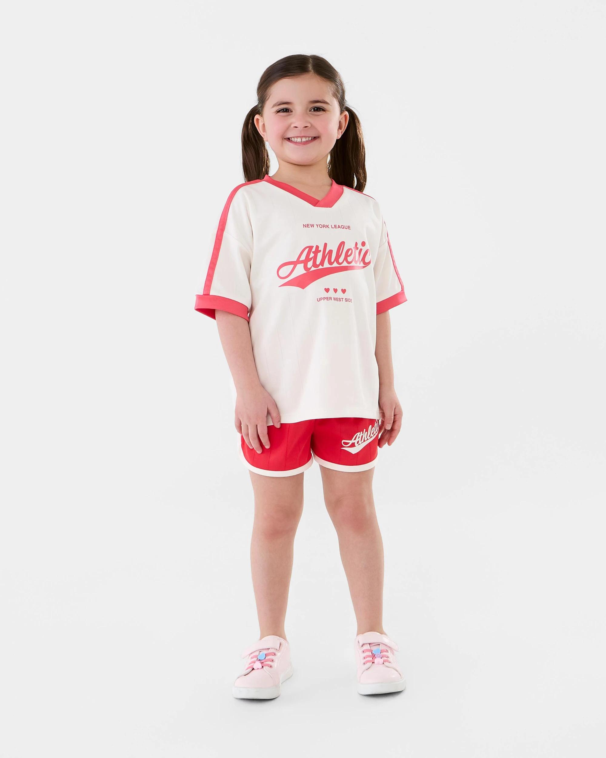 7 Short Sleeve Oversized Sporty T-shirt Wht Typo, 7 of 8