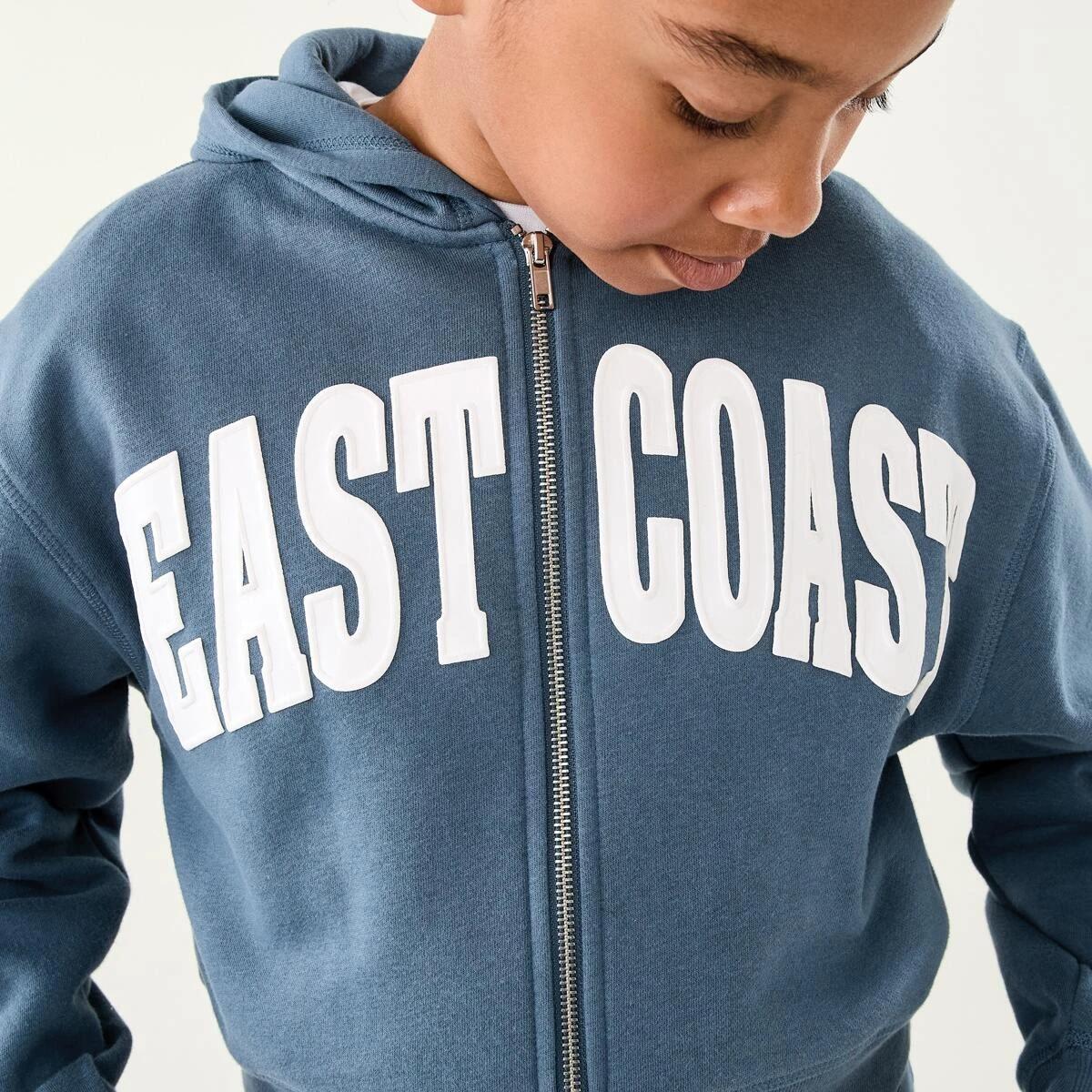 5 Cropped Print Zip Through Hoodie East Coast, 5 of 9