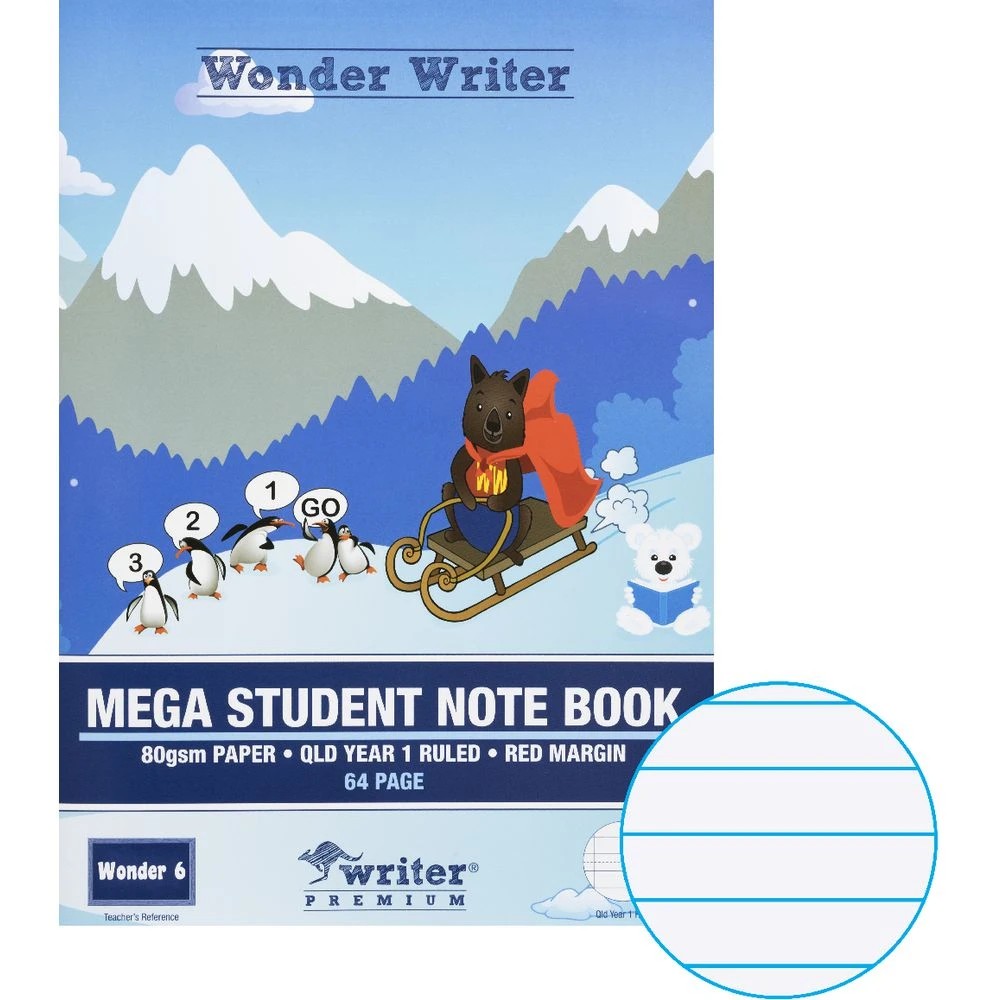 3 Writer 330x240mm 80gsm Student Notebook Year 1 QLD 64 Page, 3 of 3