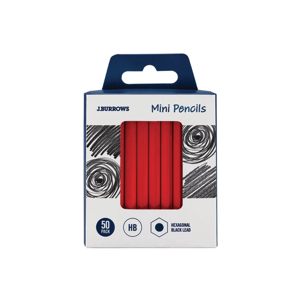 1 J.Burrows Mini Graphite Pencils HB 50 Pack, 1 of 3