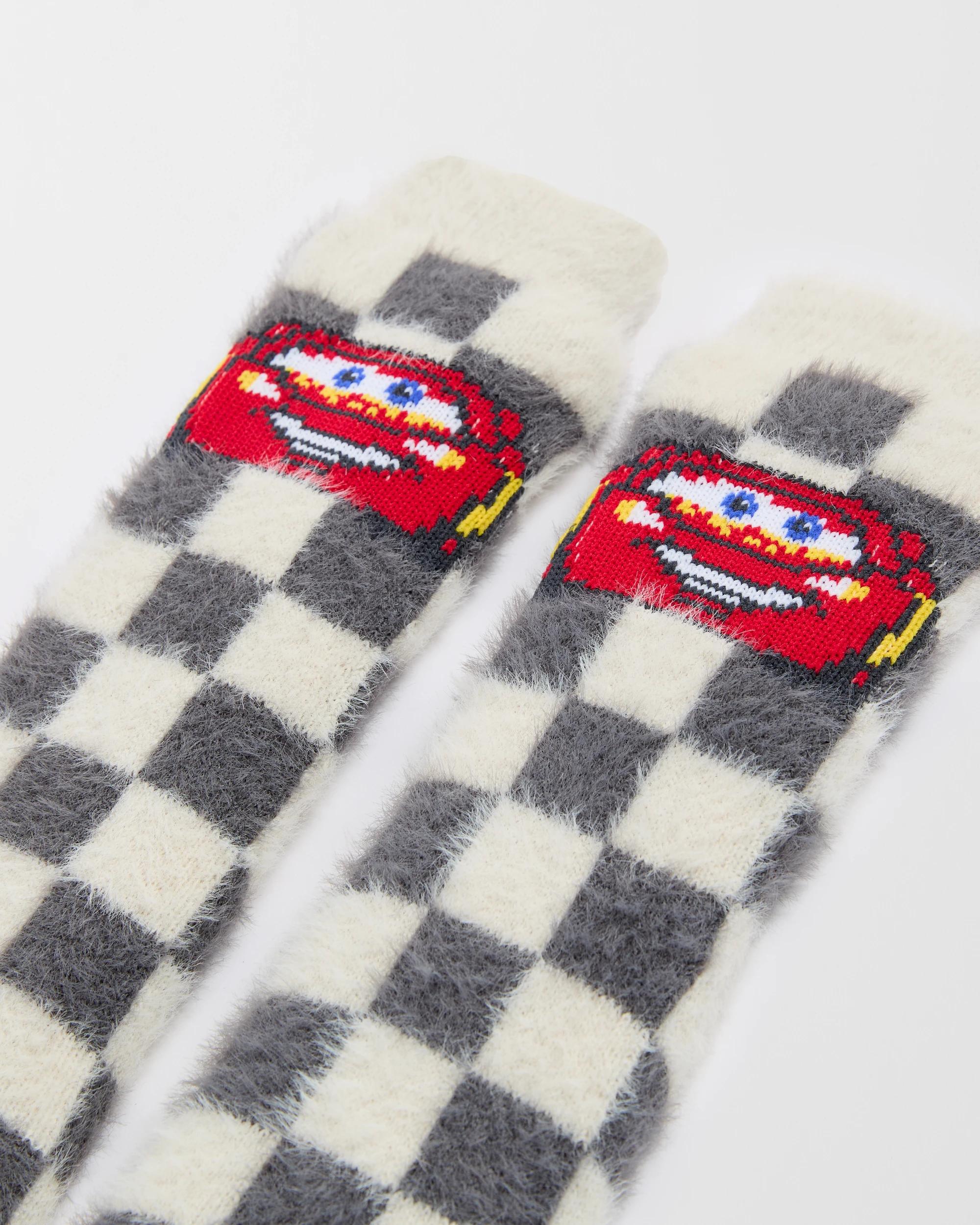2 Disney Cars Sherpa Lined Home Socks CARS, 2 of 4