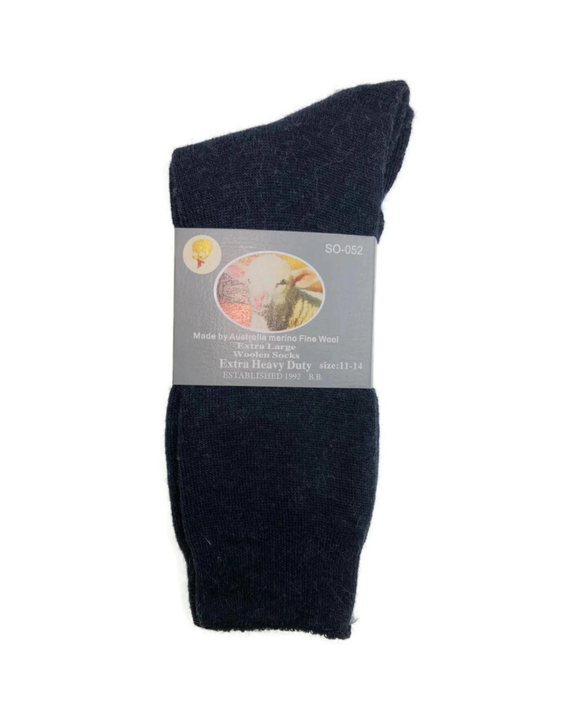 5 BR Home 1 Pair Merino Wool Blend Work Socks in Navy 7-11 , 5 of 7